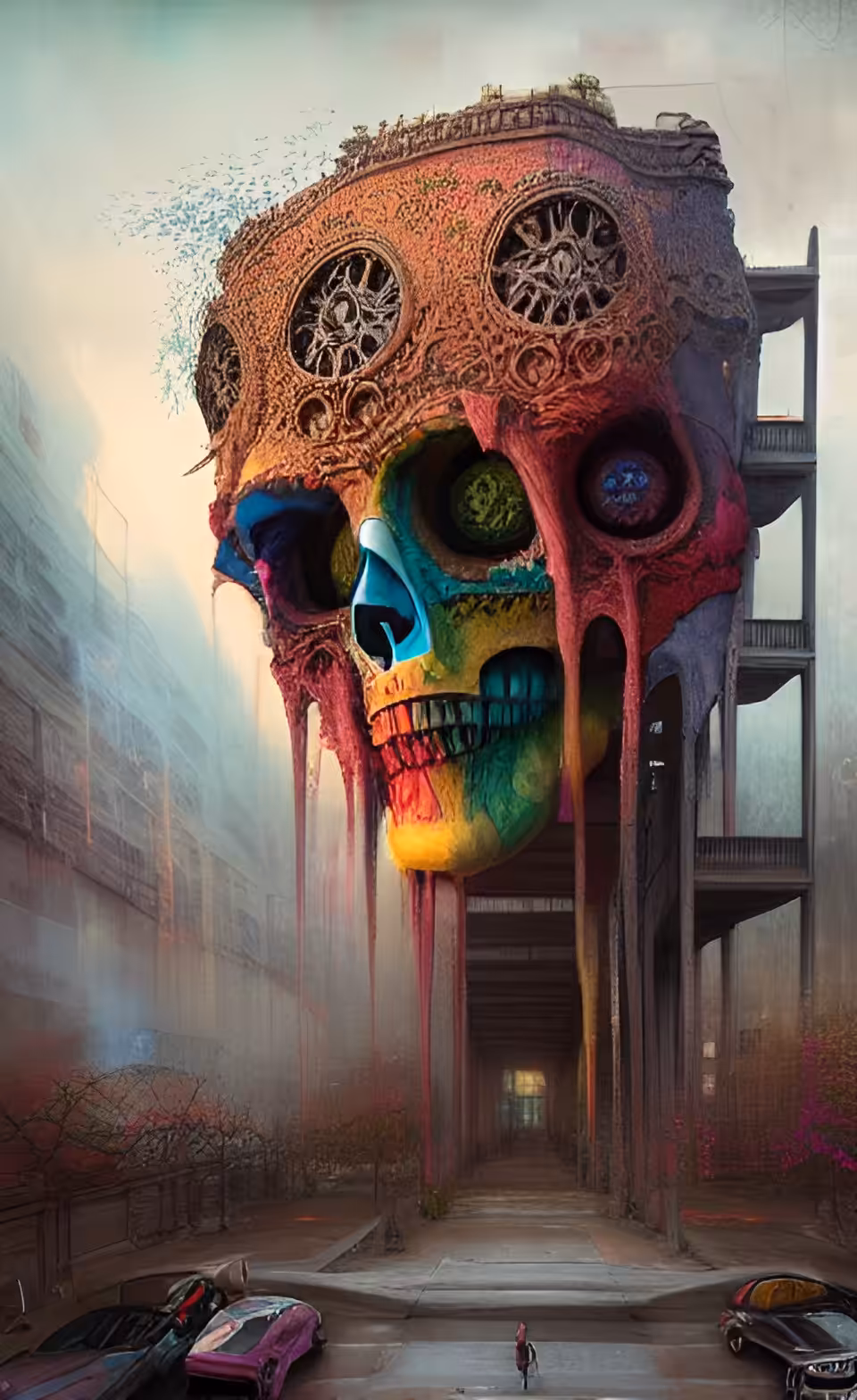 Colored Skull Art