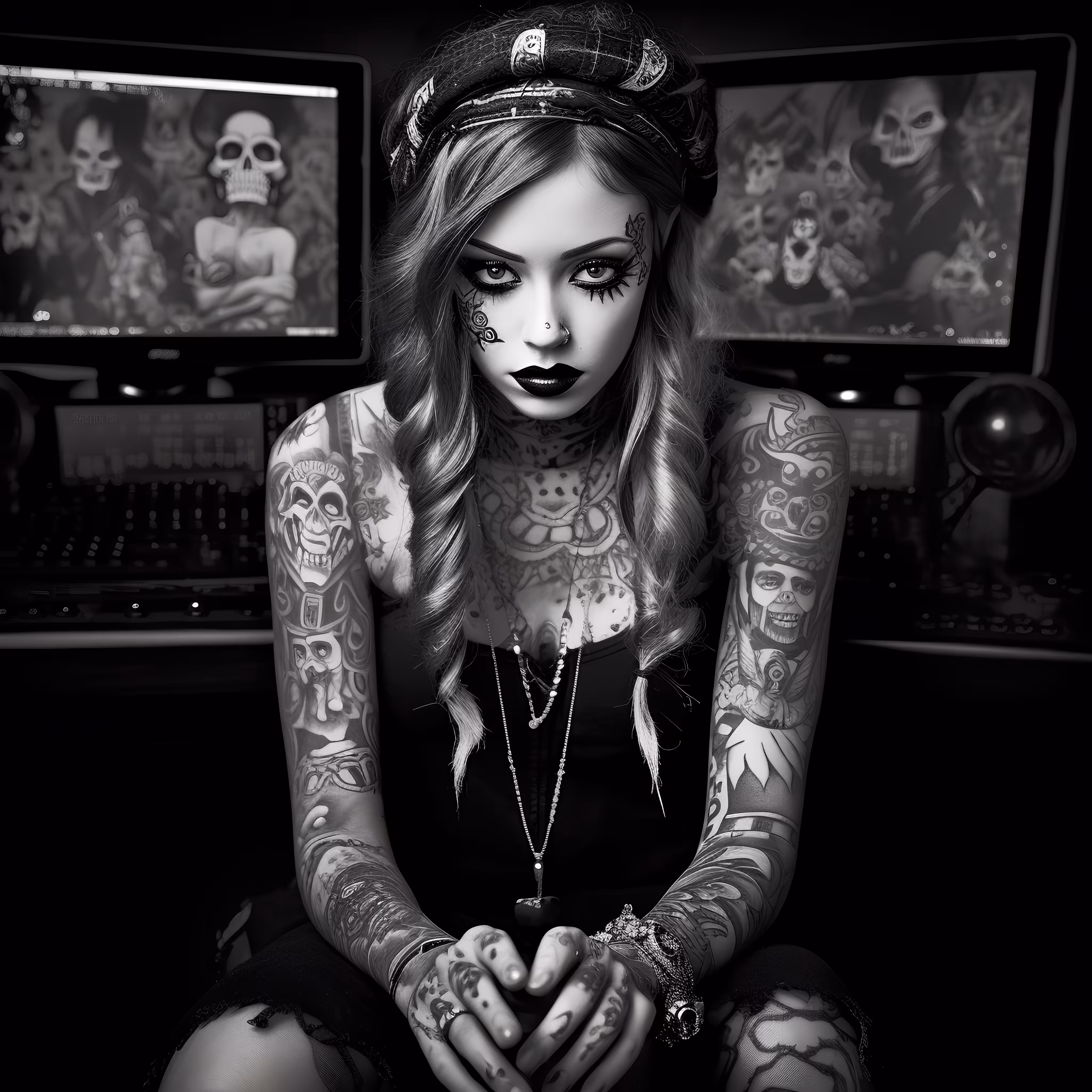 Vintage Punk Gamer Girl #7 