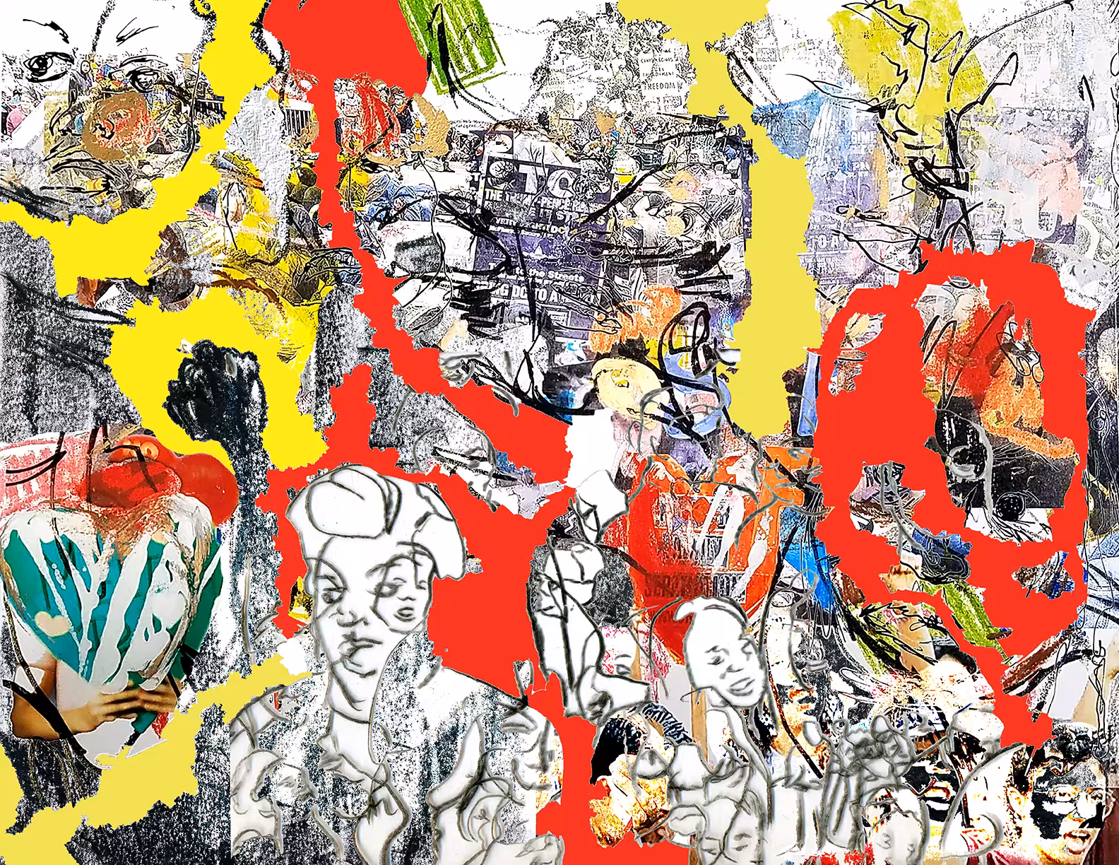 Protest Print with Veins 4