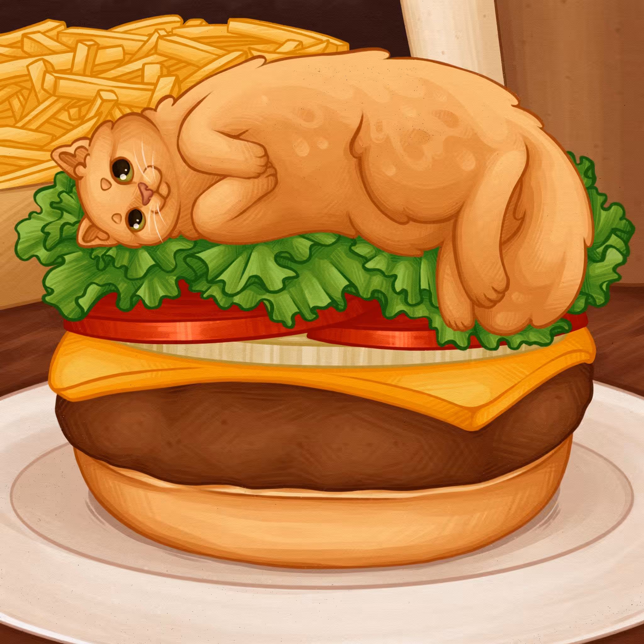 Cat’s hamburger