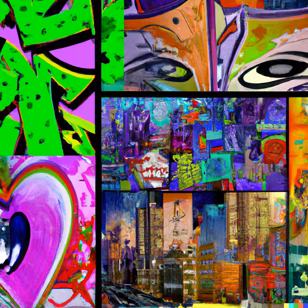 AI Street Art Collage No. 5