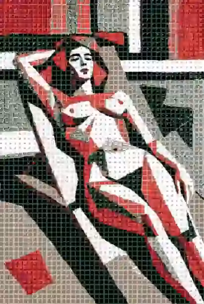 PaxRomanArt: Woman on a lounge chair