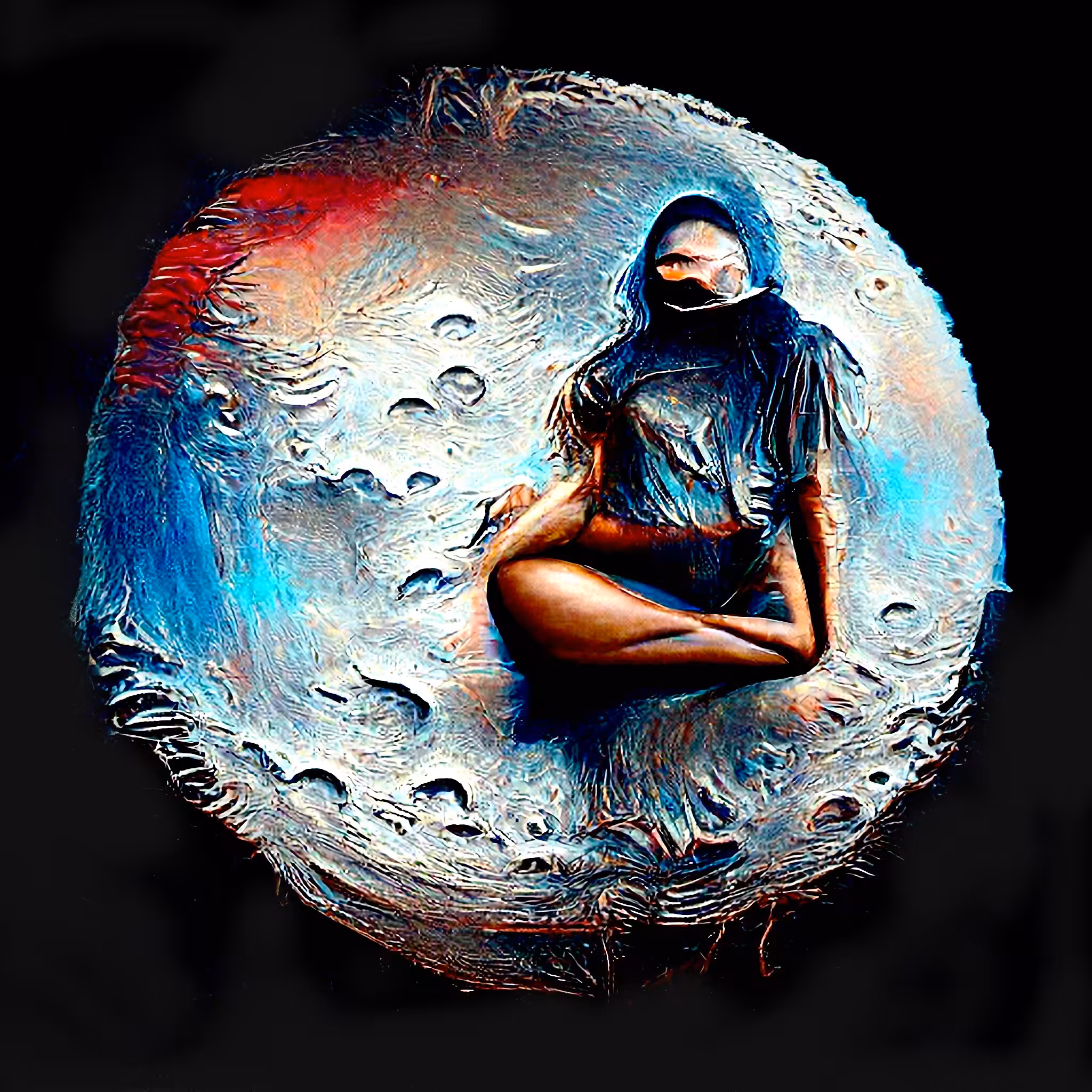 woman in the moon