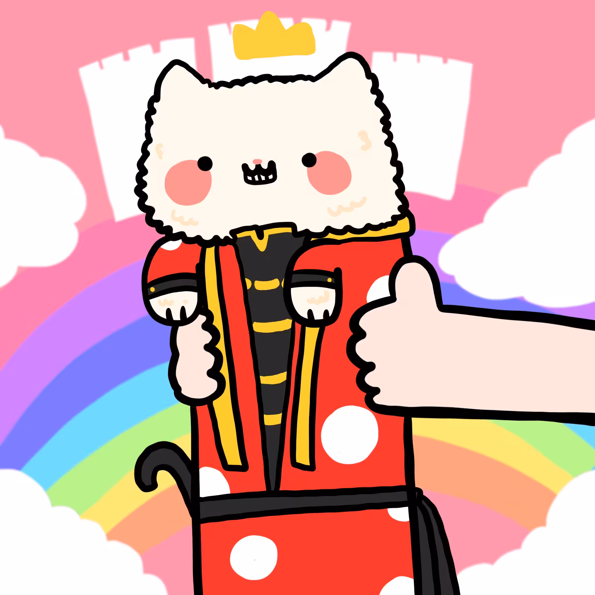 Long long prince of colorful castle cat #G003