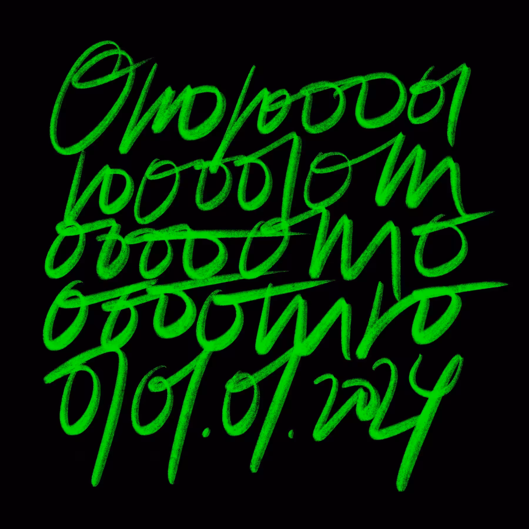 Cursive Binary: happy 01.01