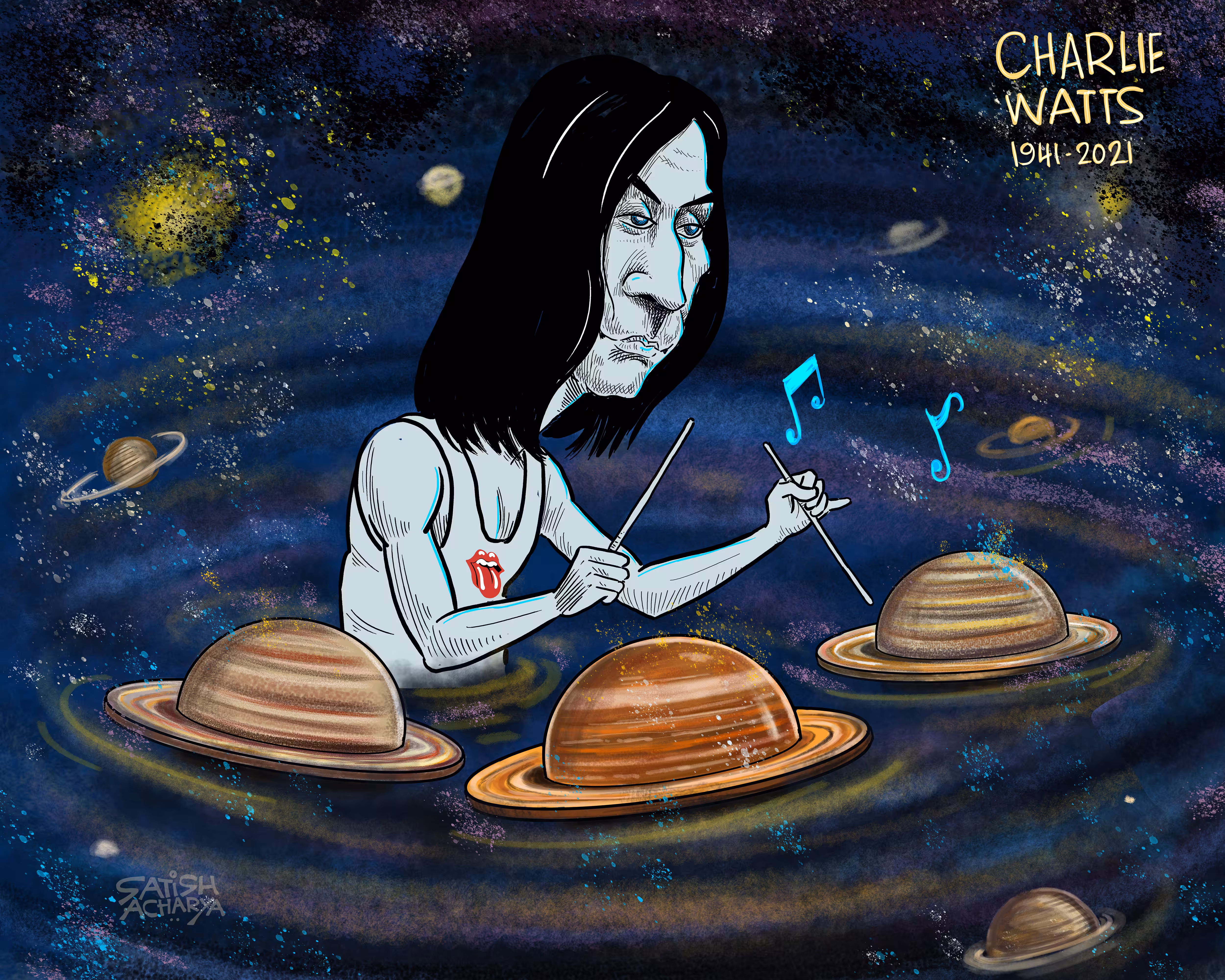 Tribute to Rolling Stones drummer Charlie Watts