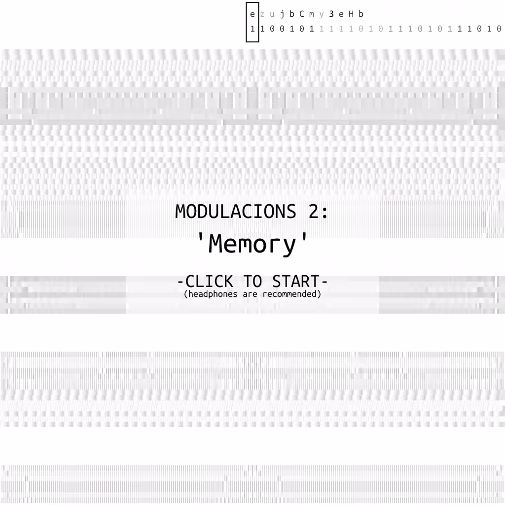Modulacions 2: 'Memory' (audio) #3