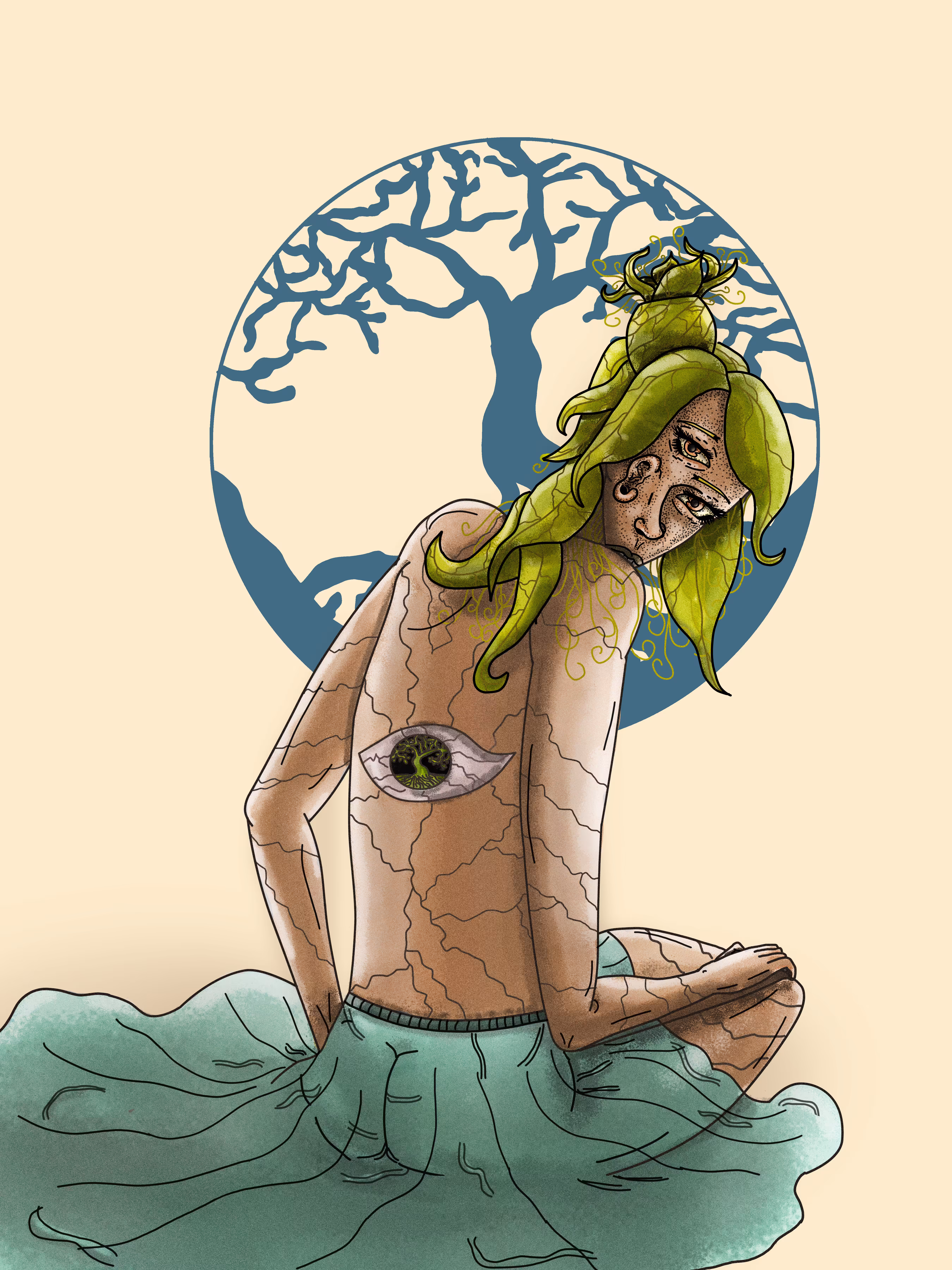 The beautiful earth woman 