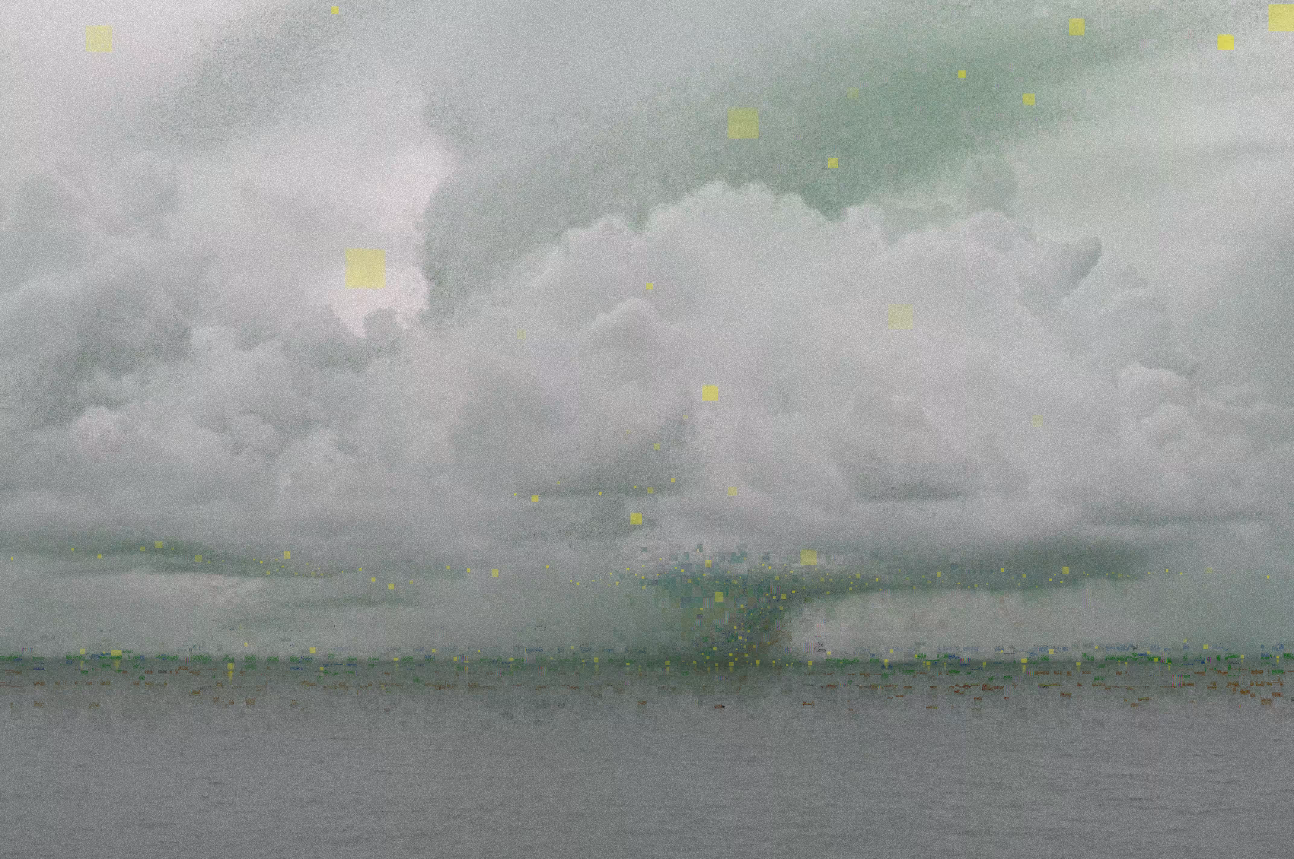ghosts of fireflies gather in the storm
