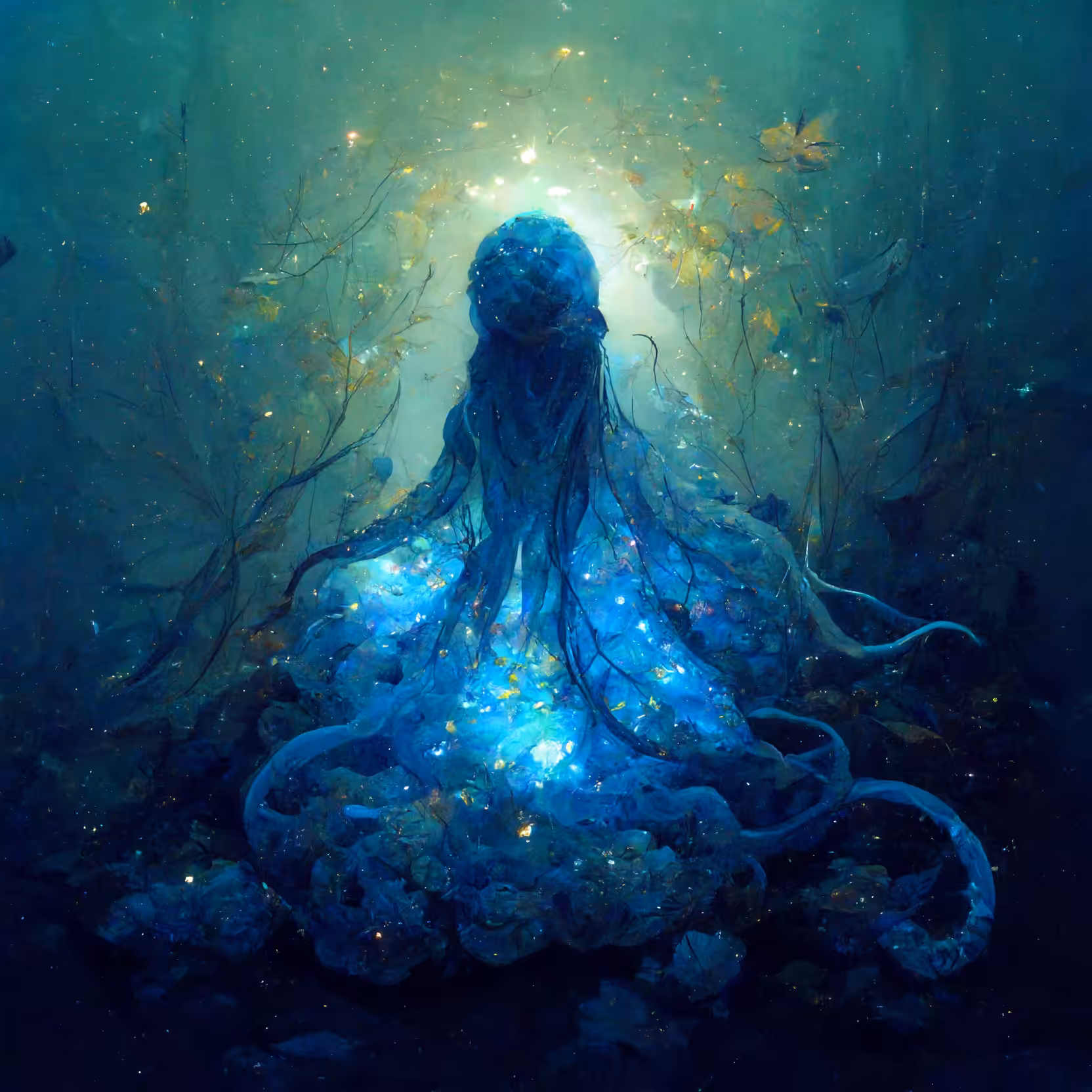 Blue Octopus Glow