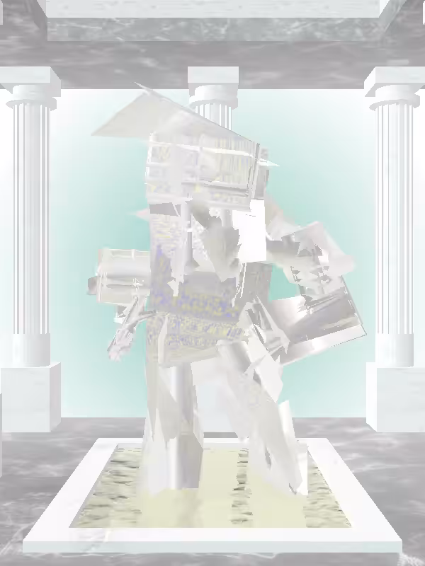 HeavenComputer: The Dancing Glitter Bluish Gold Woman #6271