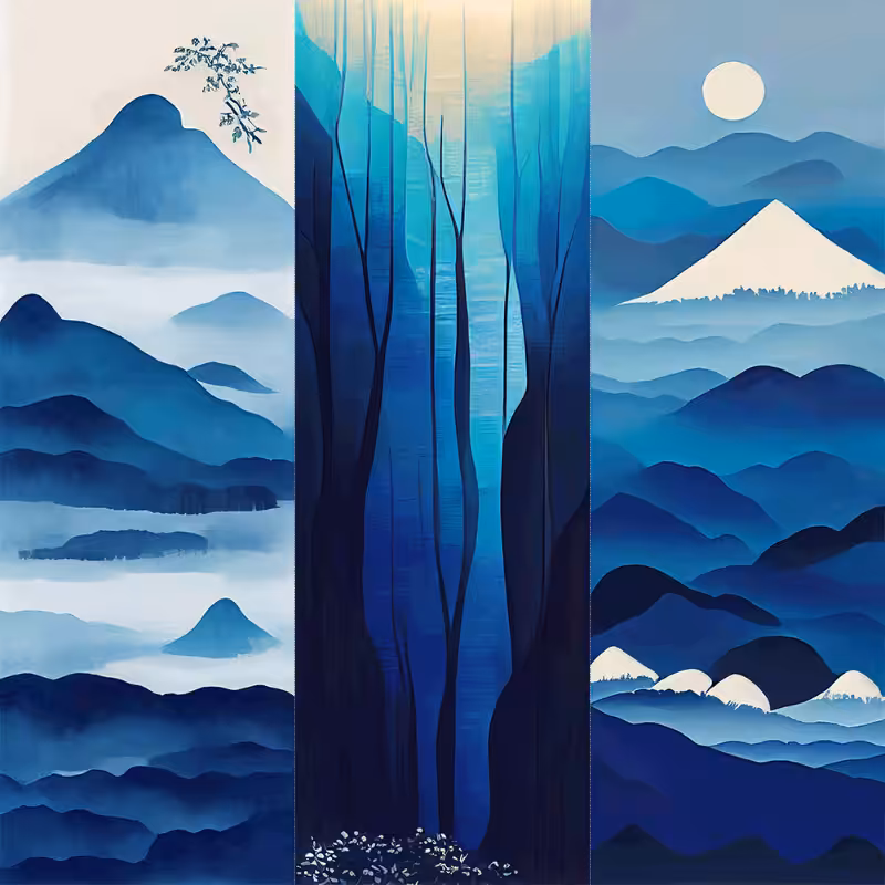 AI Japanese Waterfall #2