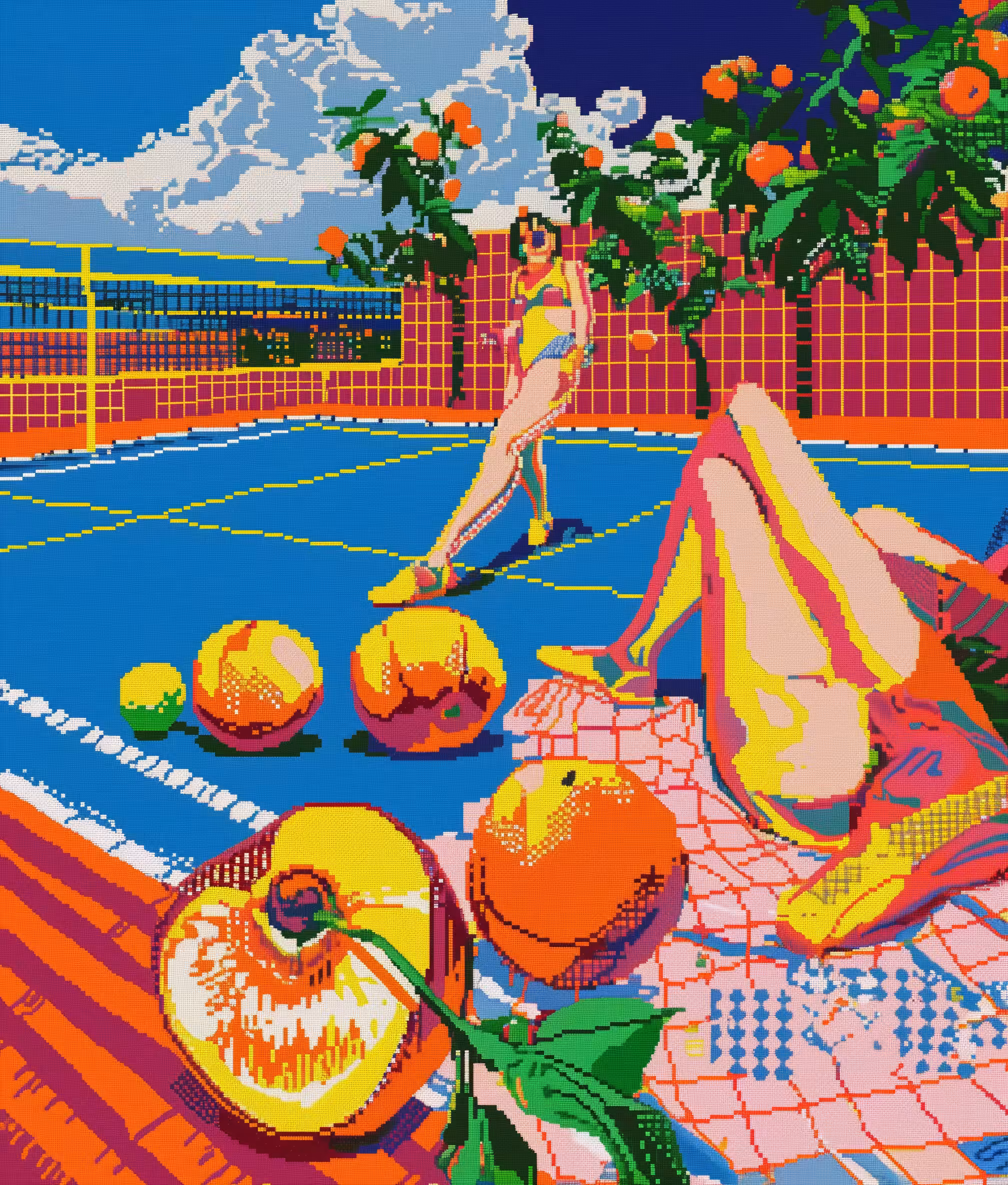 Rodeo posts: Serving peaches.