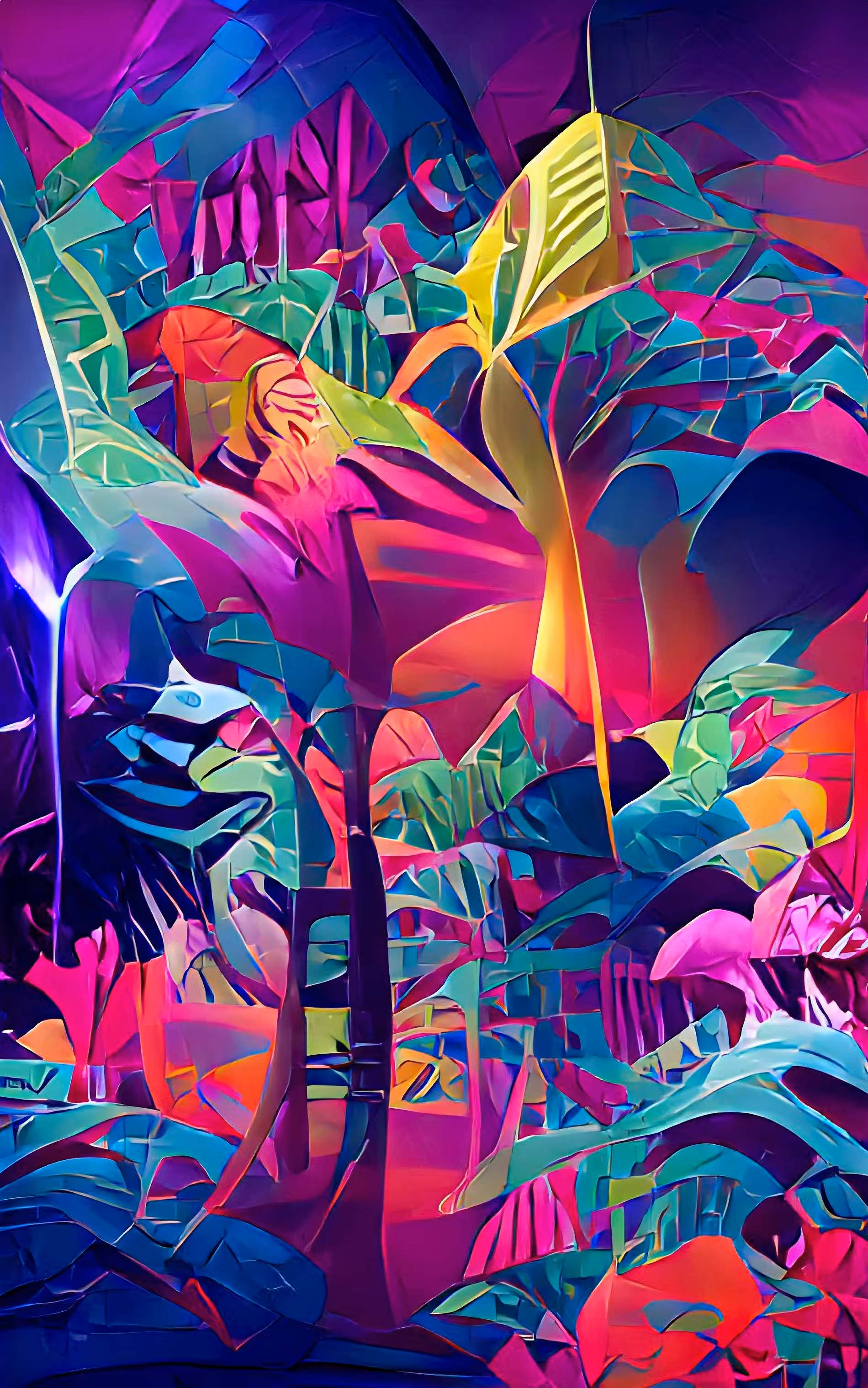 AI Abstract - Tropical Nights