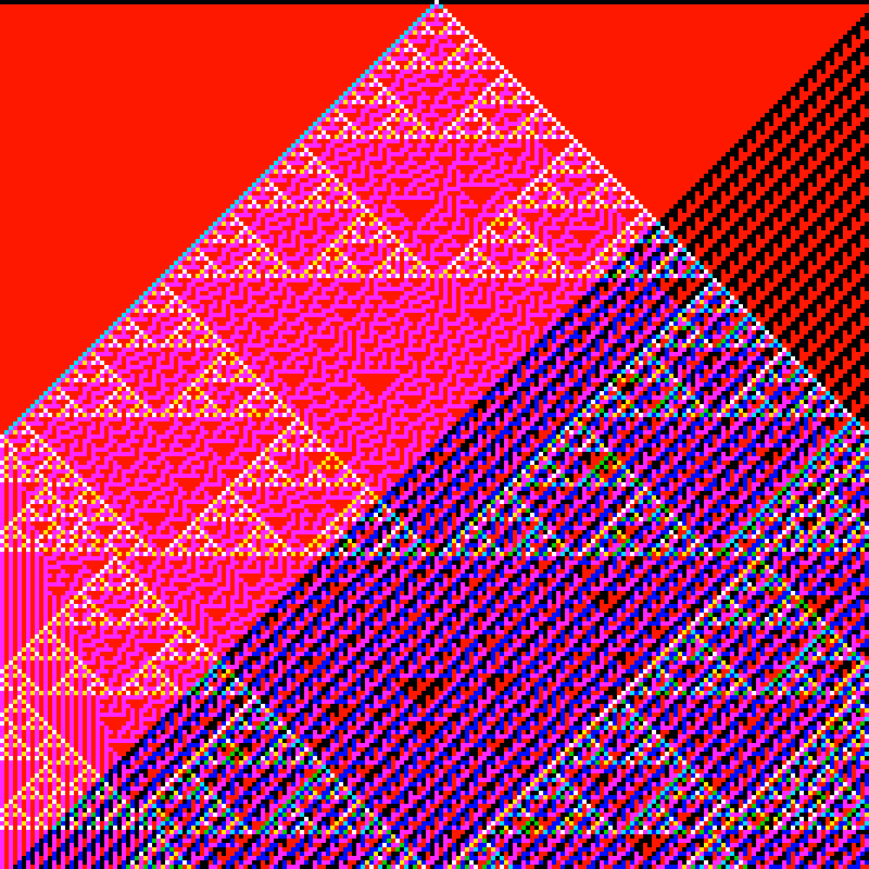 RGB Elementary Cellular Automaton #465