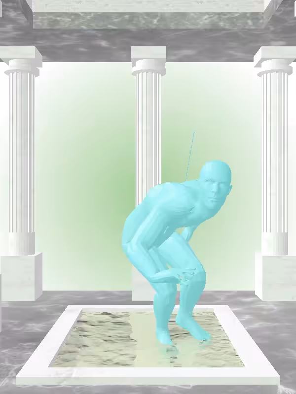 HeavenComputer: The Fragmented Sneaky Minty Green Man #4036