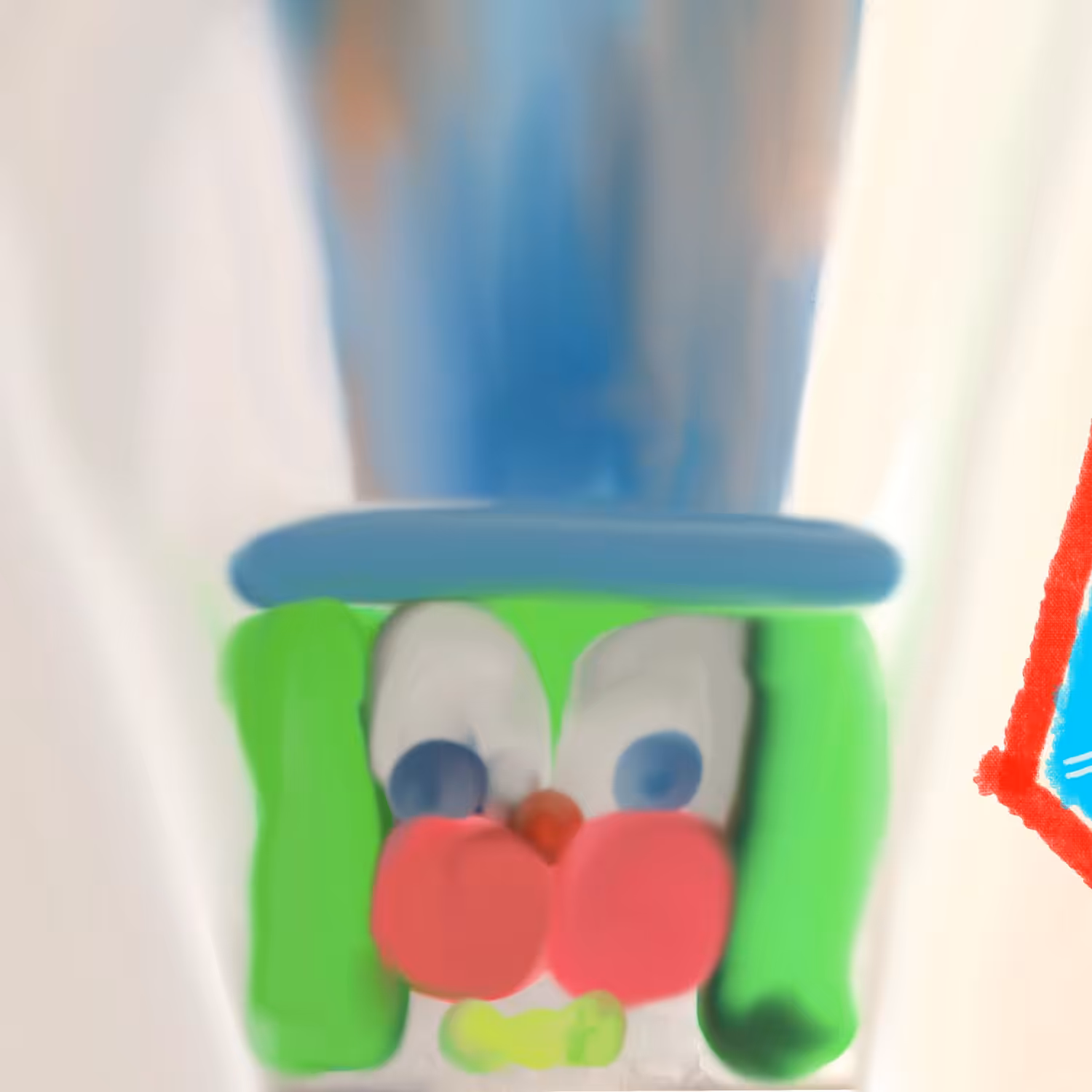Green Tux Dog on blue hat (rare)