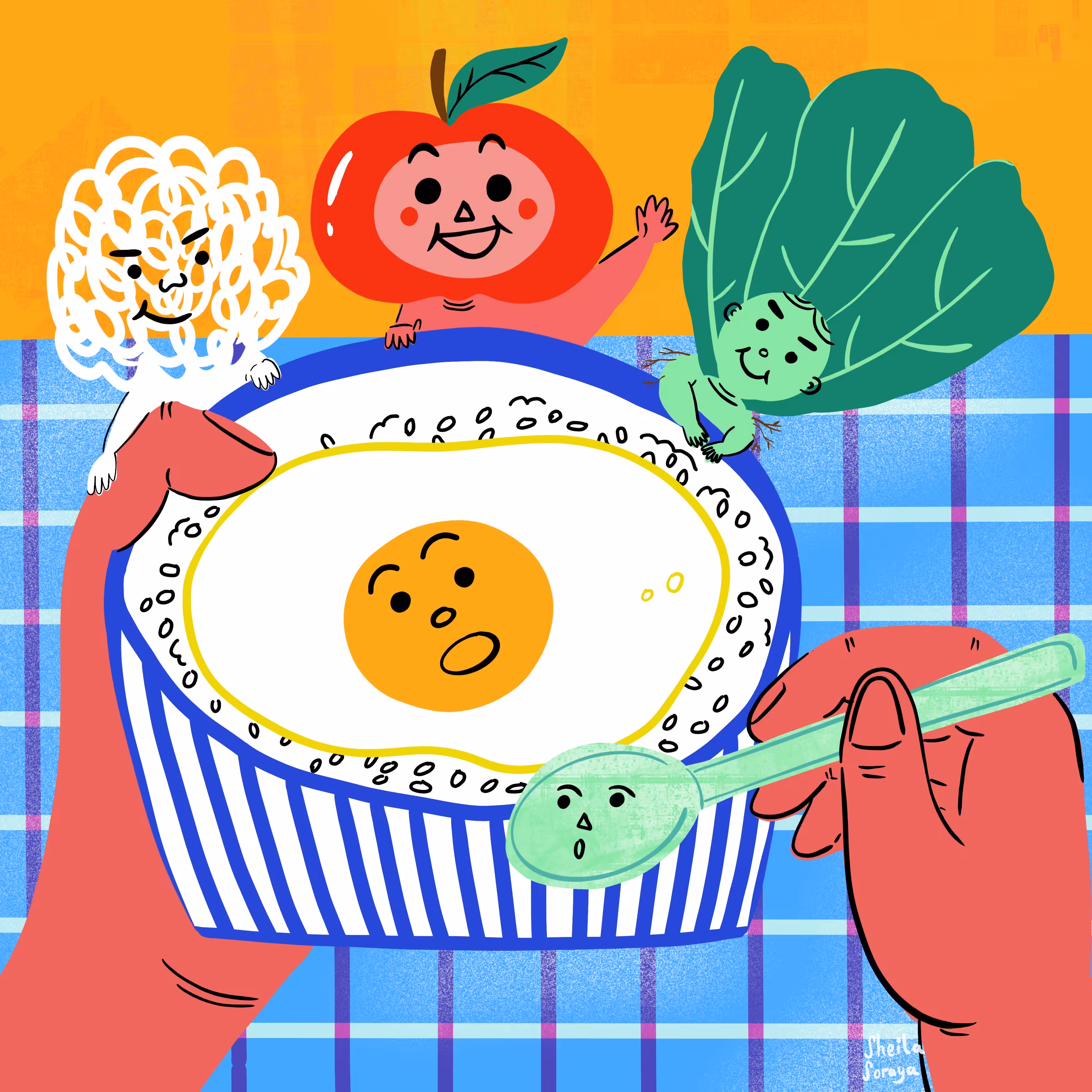 Telur Ceplok Nasi Anget