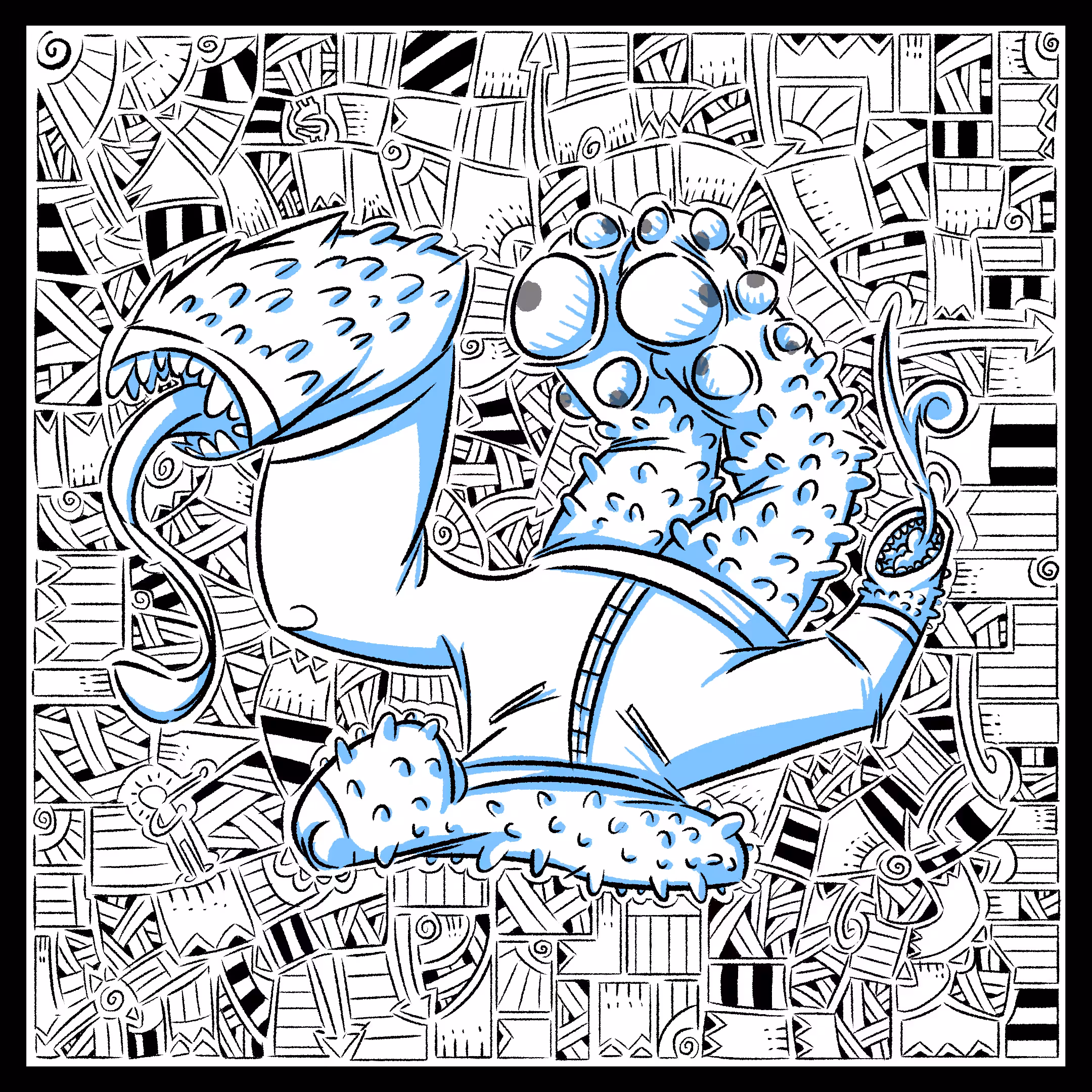 creature 001 Lineart