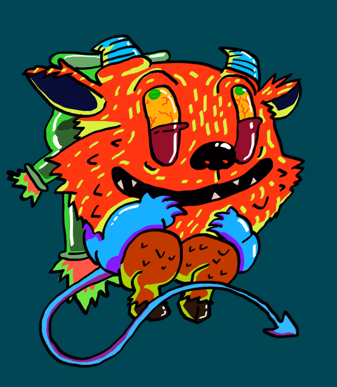 BABY SATAN #12 To the moon with bongs