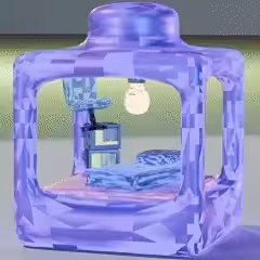glitch space brick - virtual poltergeist room.glb