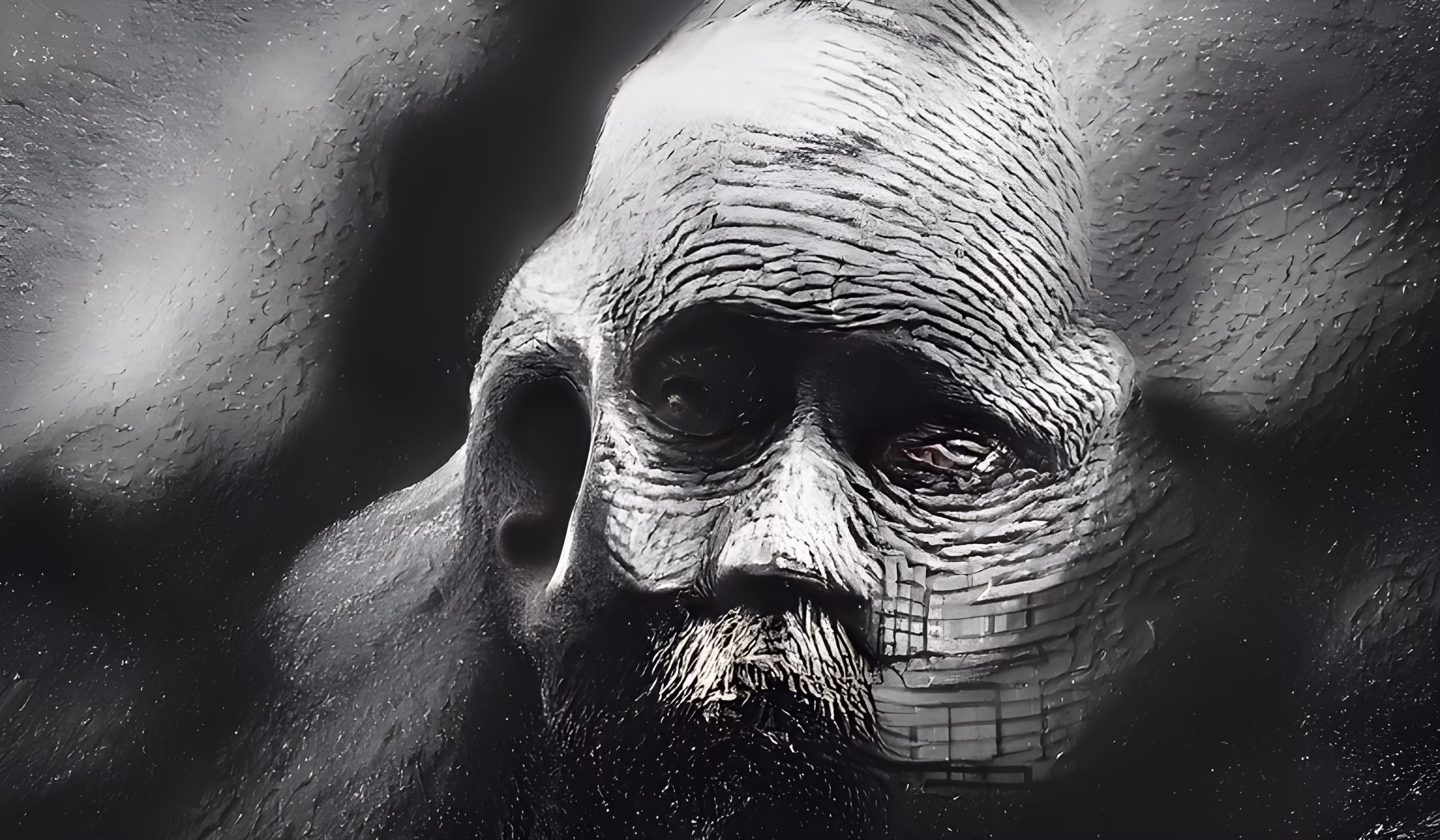 Dark geometric face