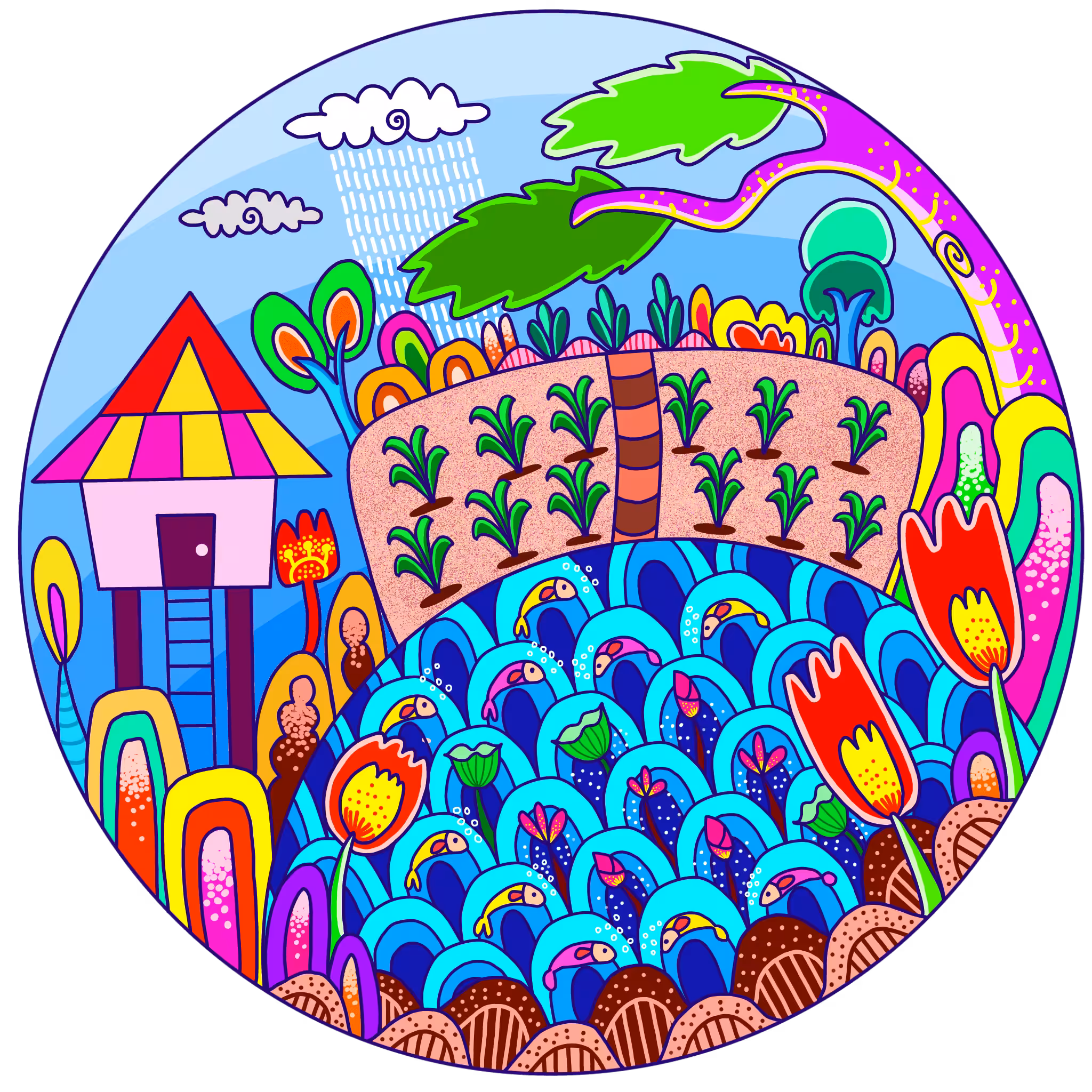 Imaginative lifestyle to lines and colorful.#58