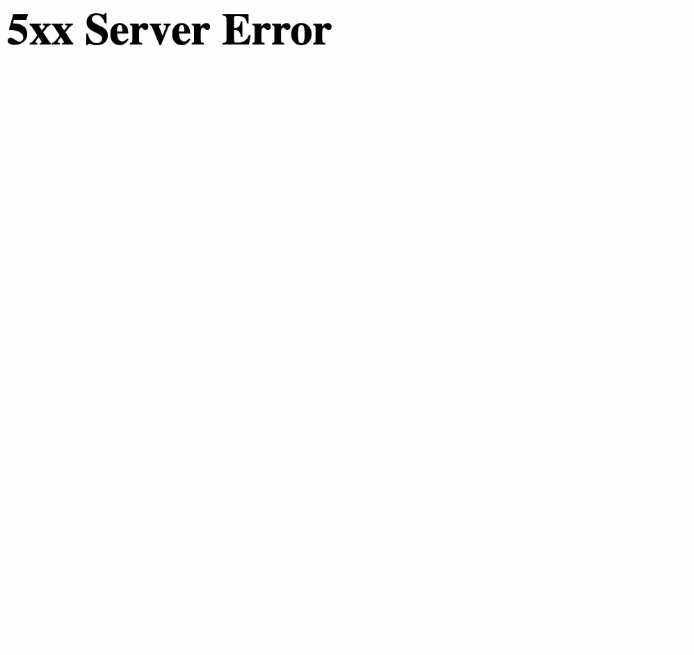 5xx Server Error