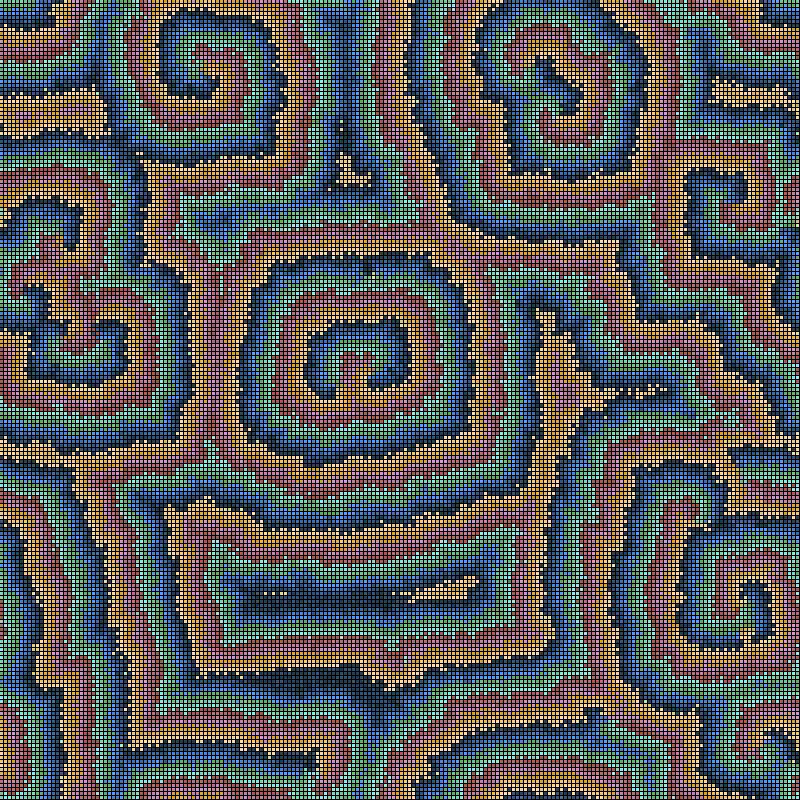 Reaction Diffusion Cellular Automata #17
