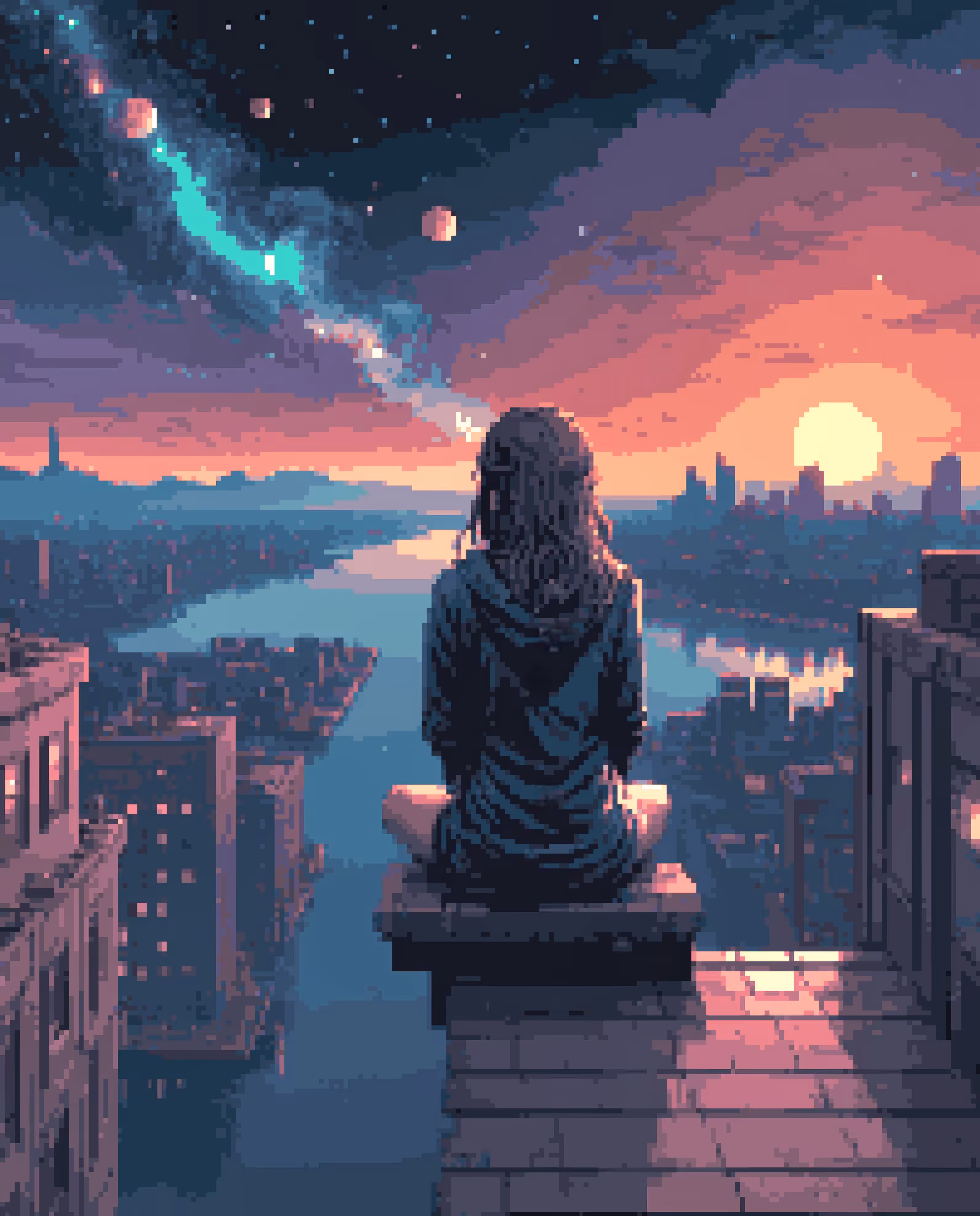 Pixelated Sunset