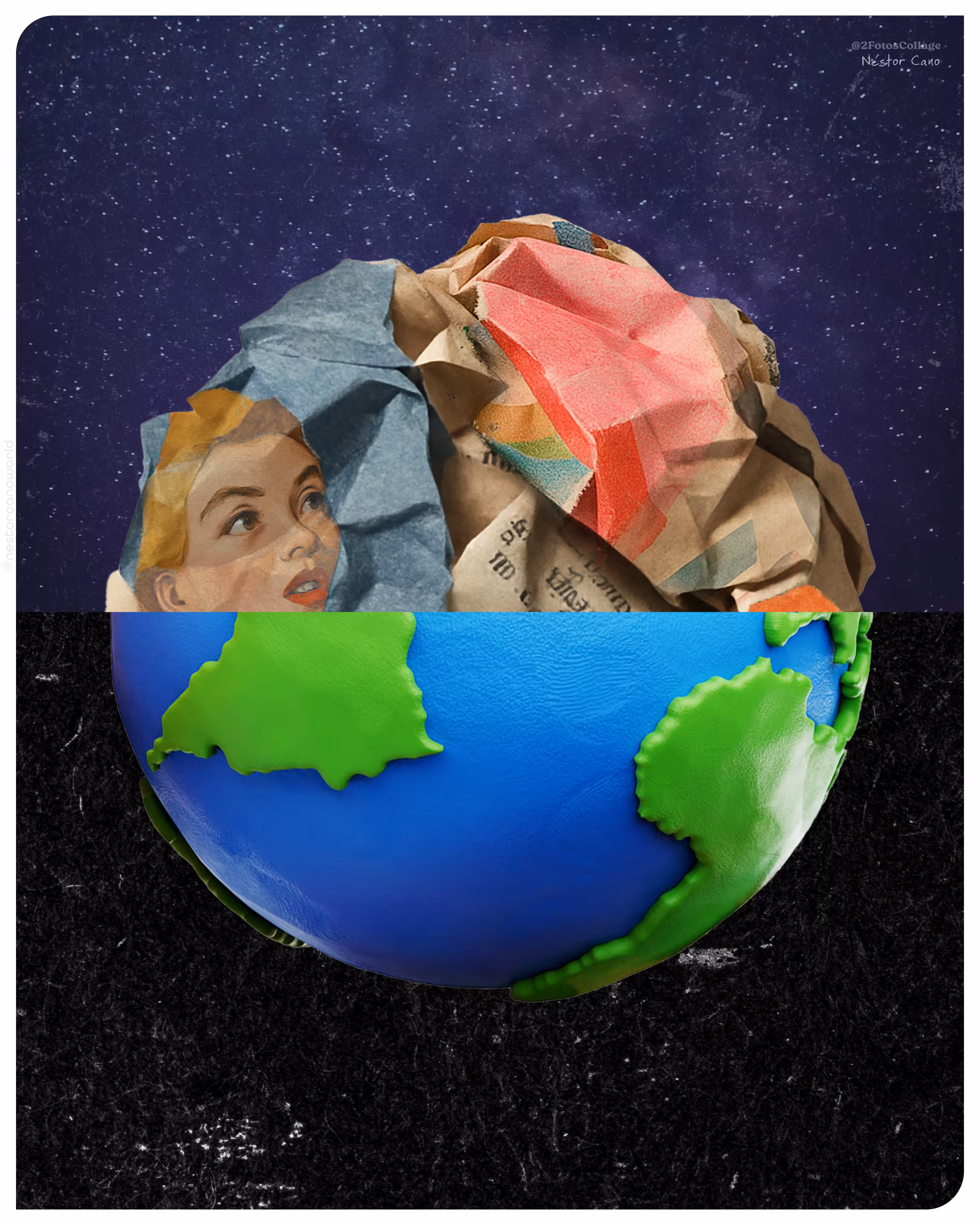 A woman in a Collage World Day