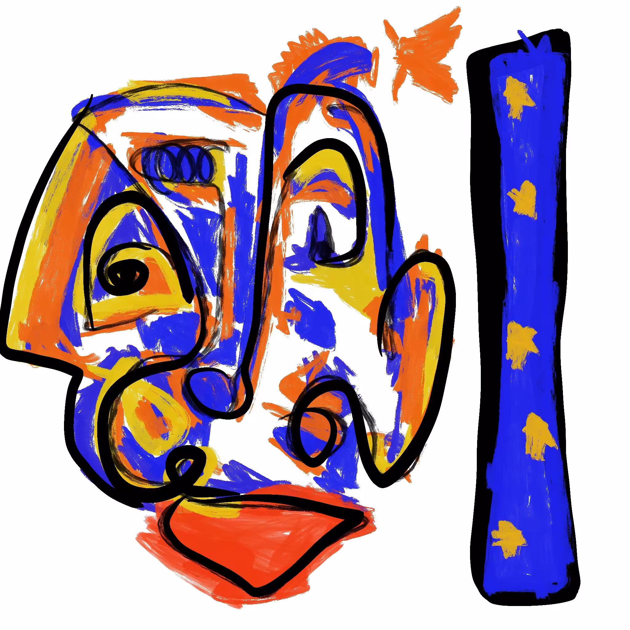 orange angel confronts the talking stick