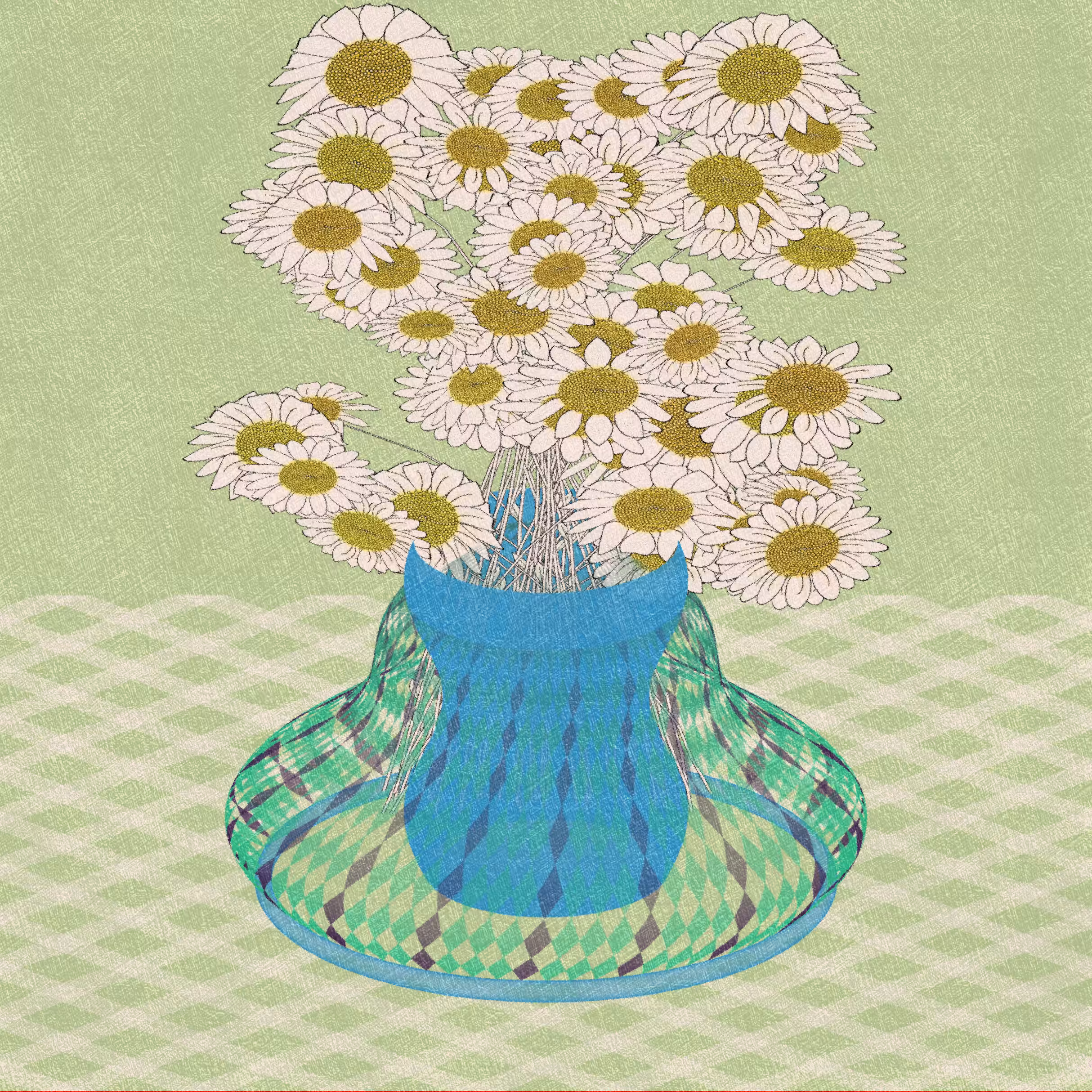 Vases and Daisies #13