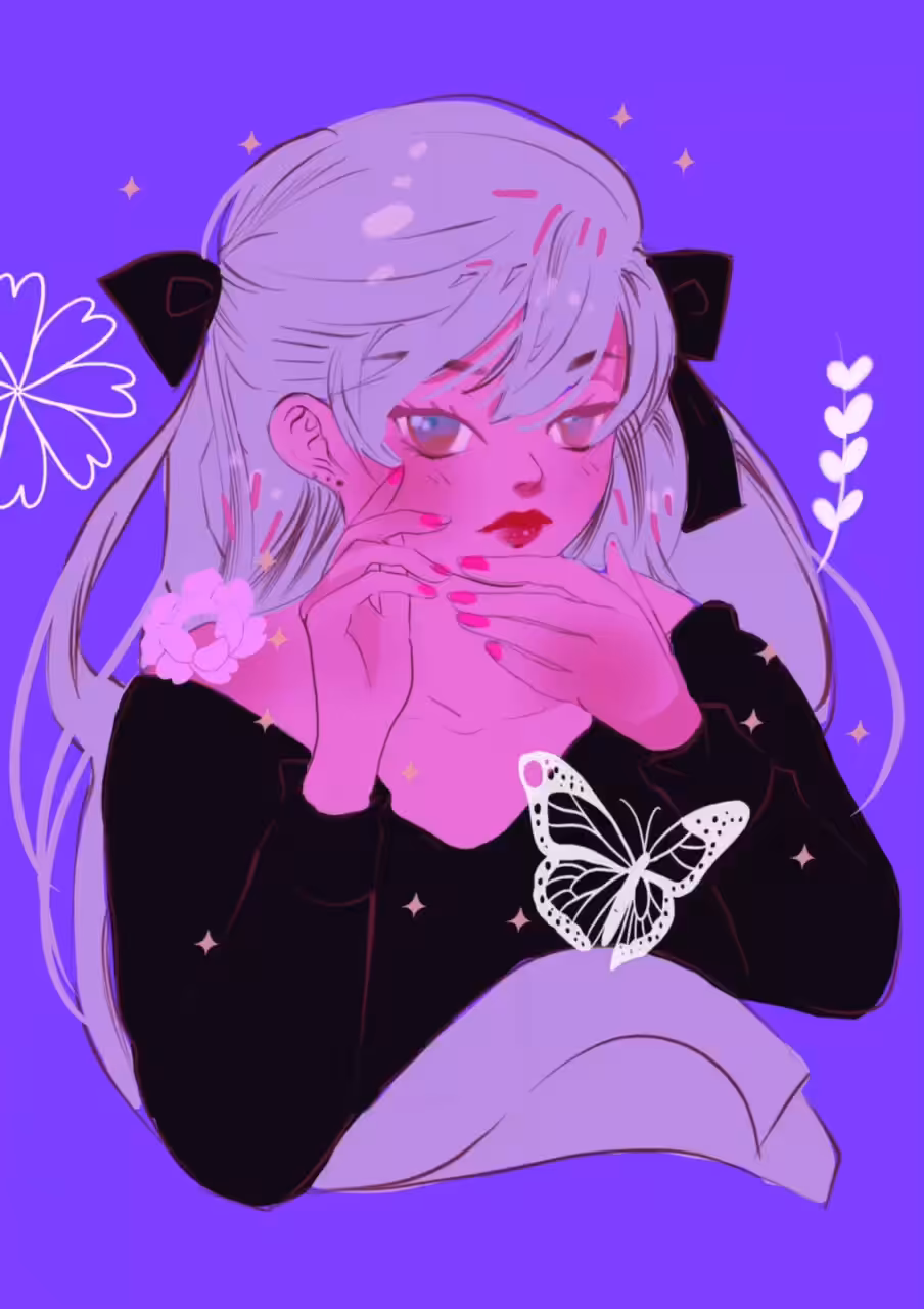 Groovy butterfly girl