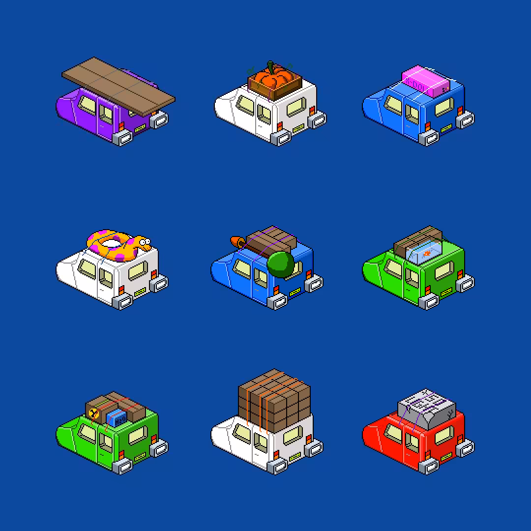 Souvenir from the clod 377: Cars and packages.