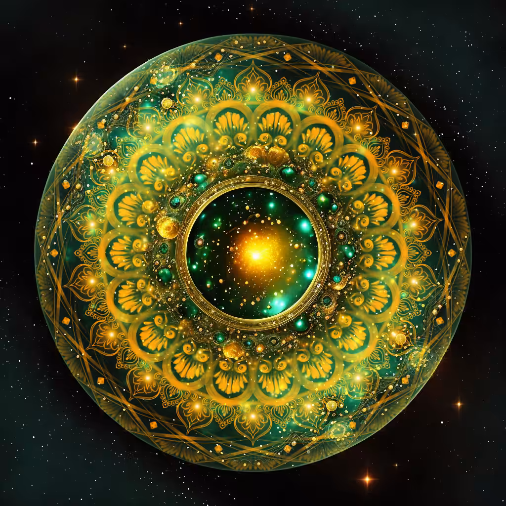 Universe Colour Of Mandala Green series 