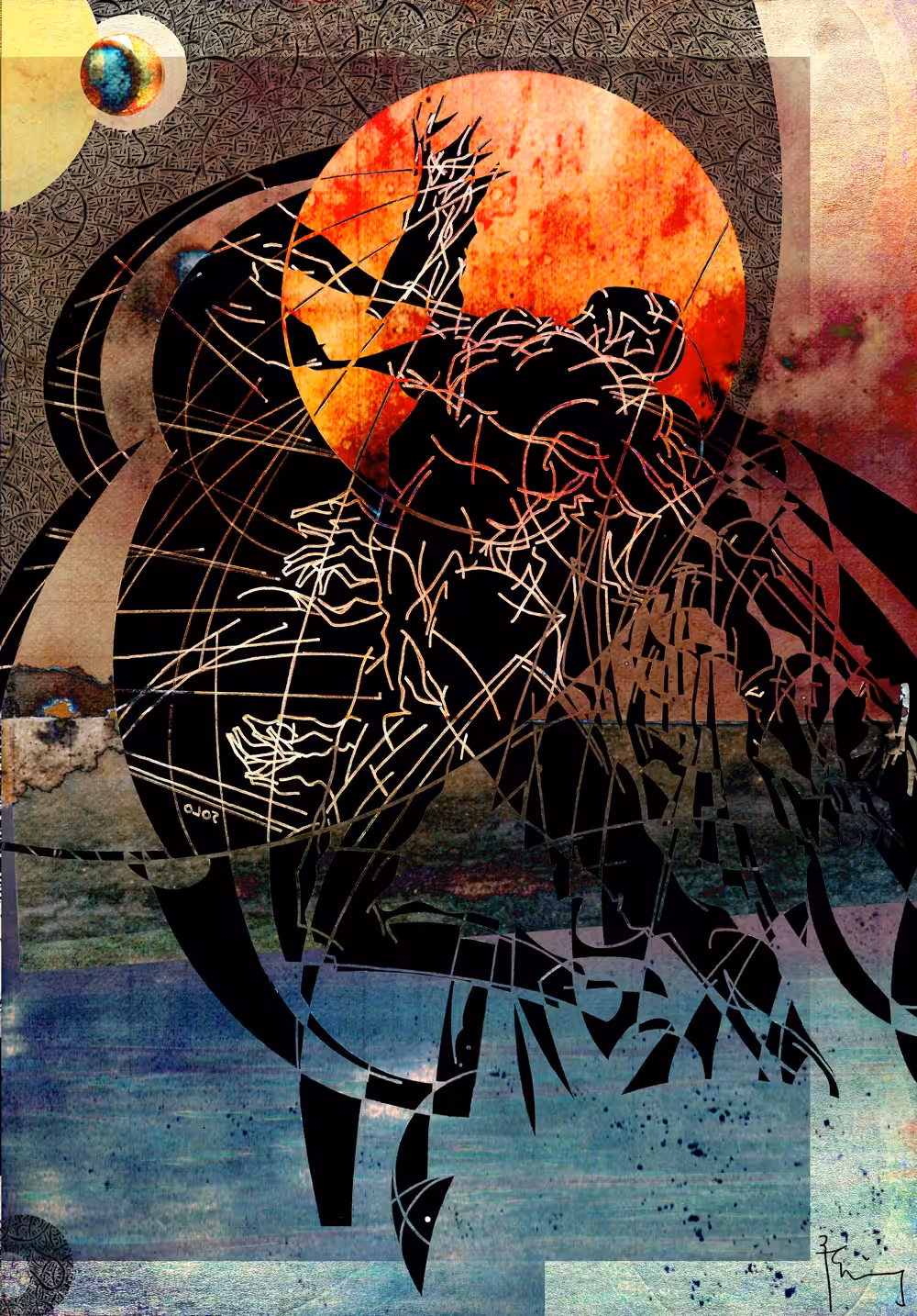 Icarus, the fall. Color