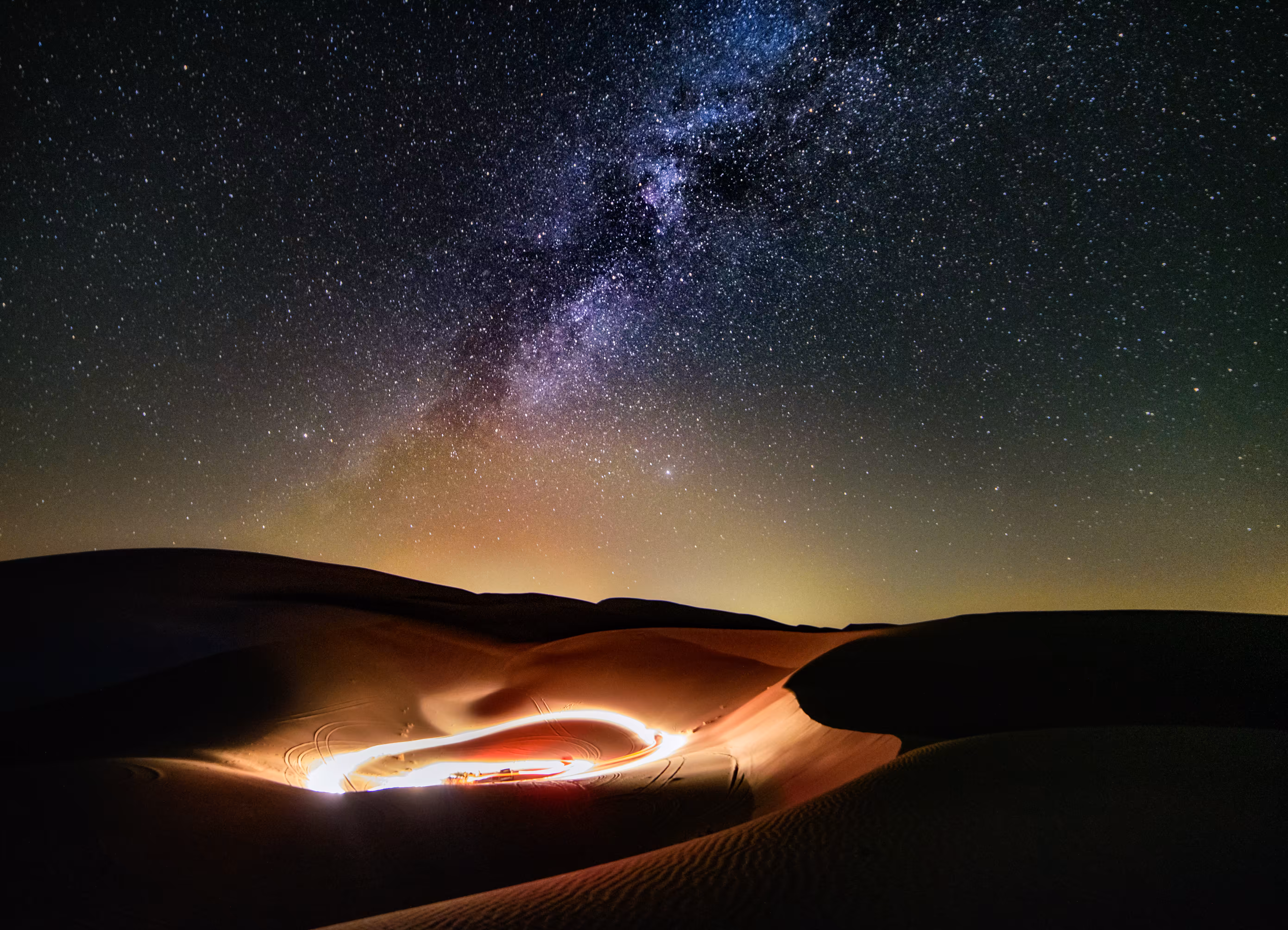 Desert and galaxy