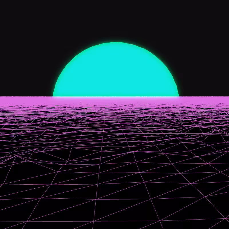 Generative Retrowave Field #51