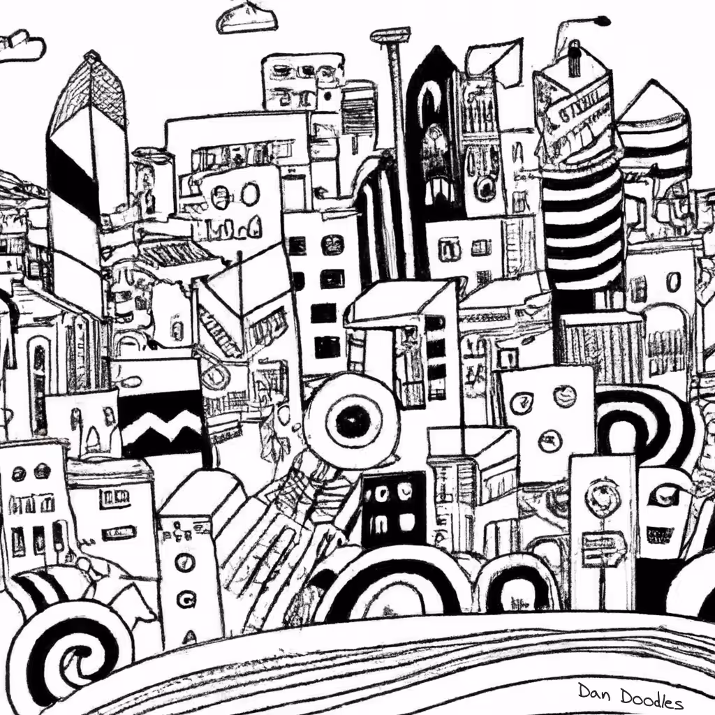 Cityscape Doodle - Roundhay City