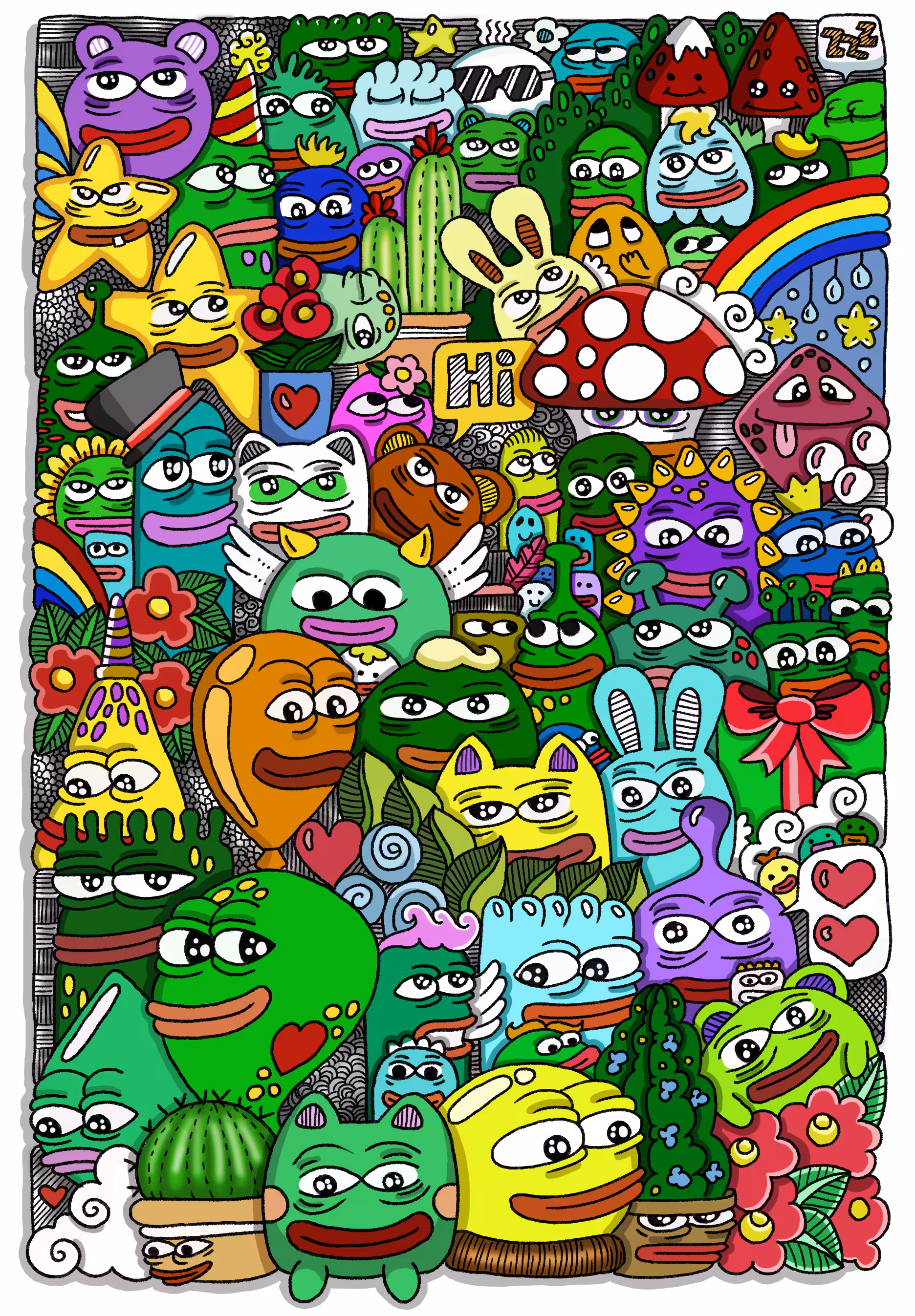 Pepe colorful world