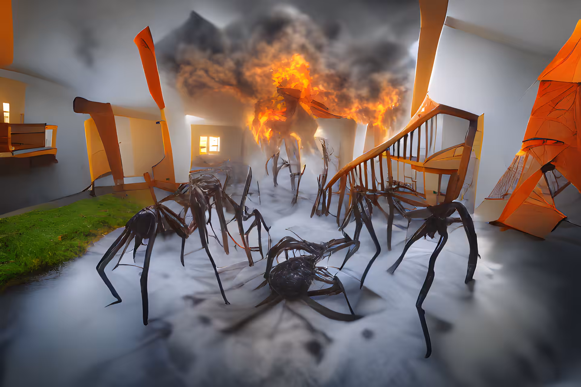 They are crawling into the house