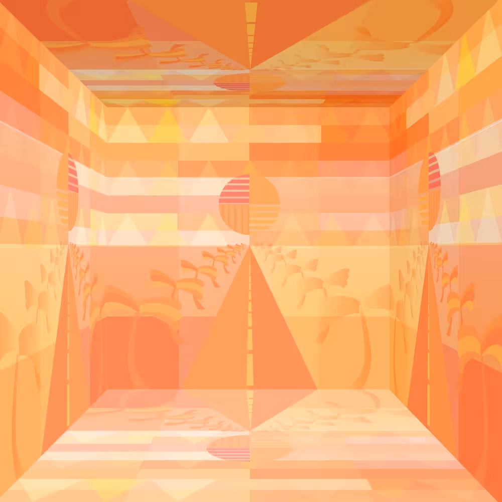 Amber Sun and Trees
