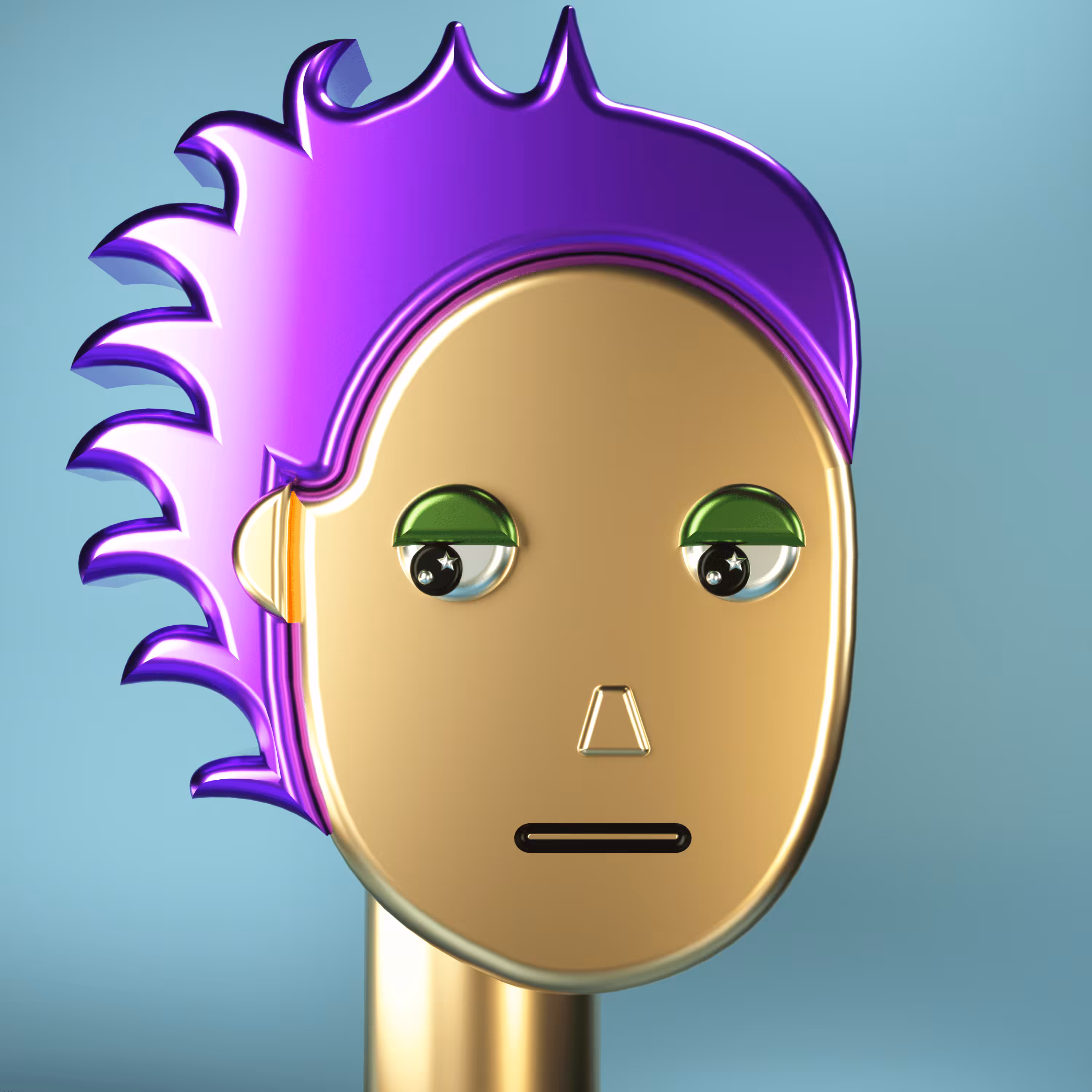 3D Chrome Punks: 3D Chrome Punk #0142