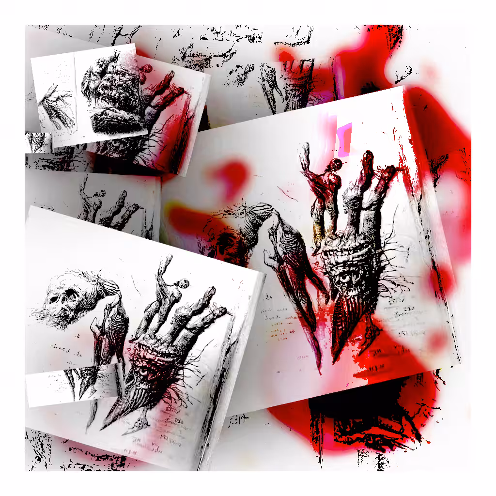 Zombie Anatomy Study Collage #4