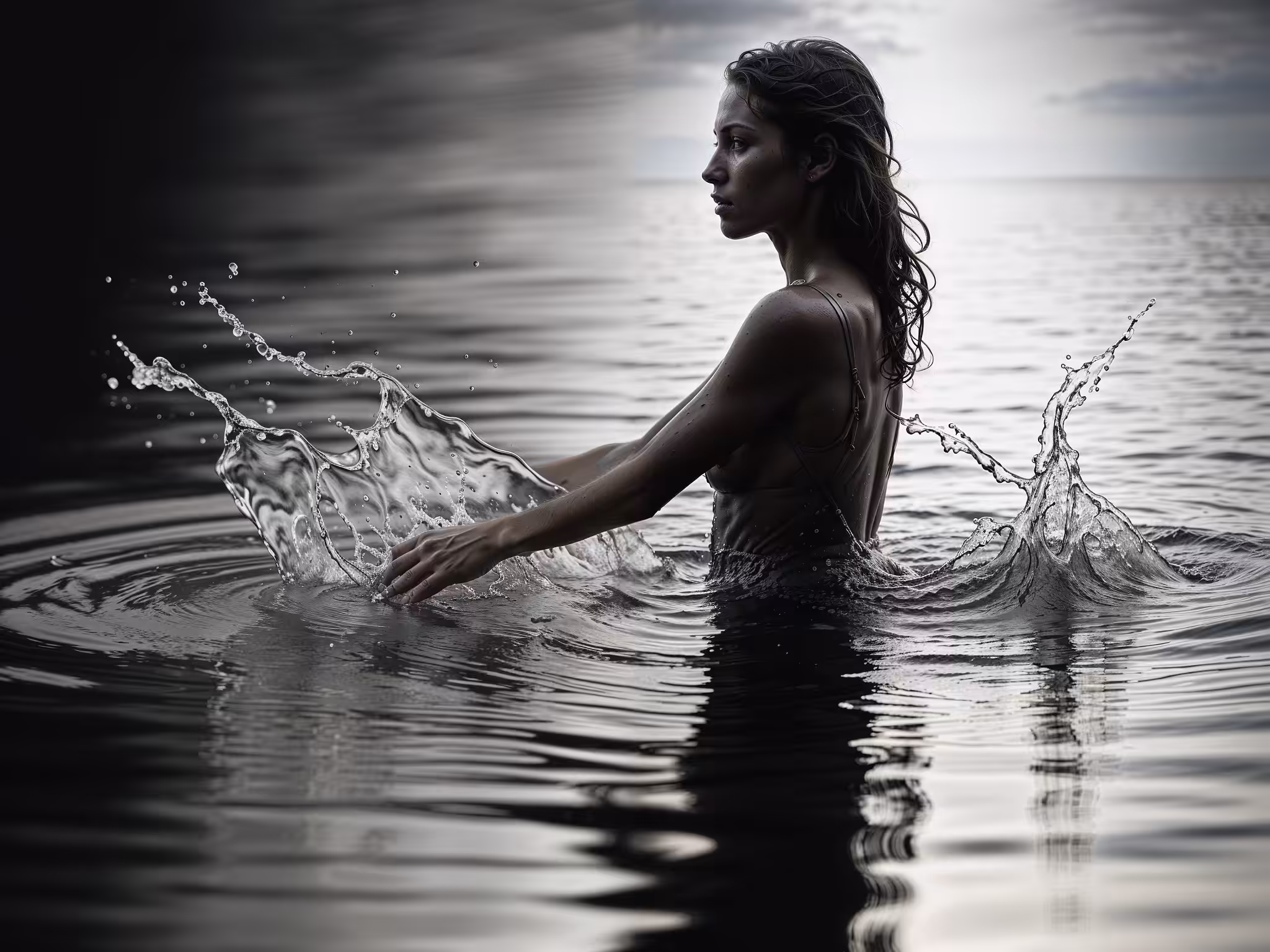Artwork: A striking black-and-white photograph