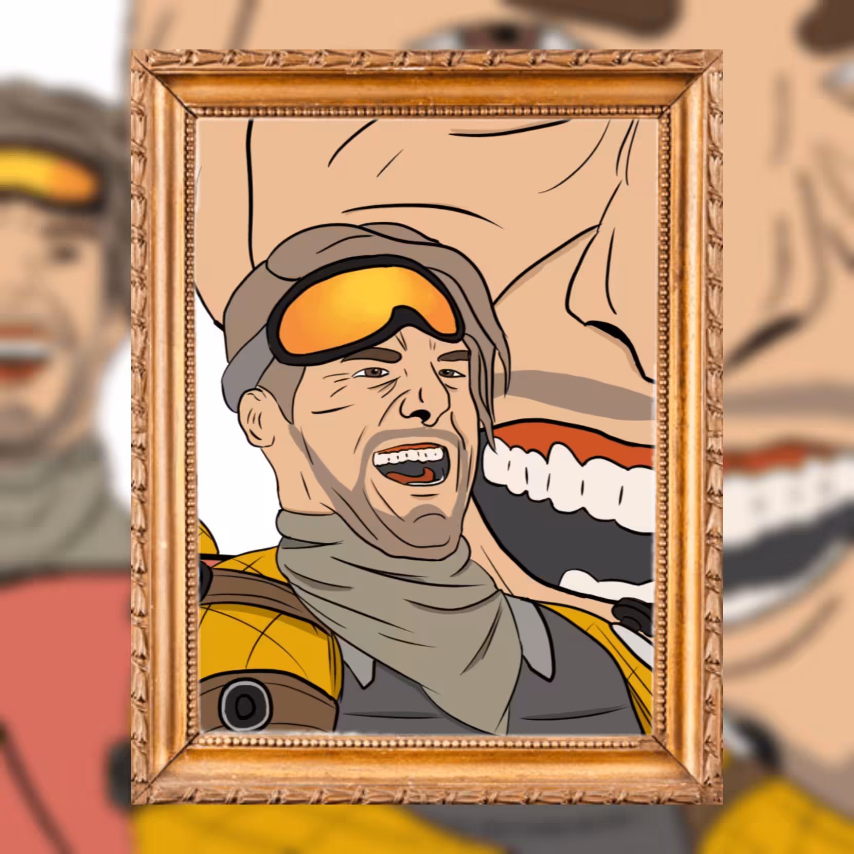 Framed Mirage Cruise. Apex Legends Viral Meme