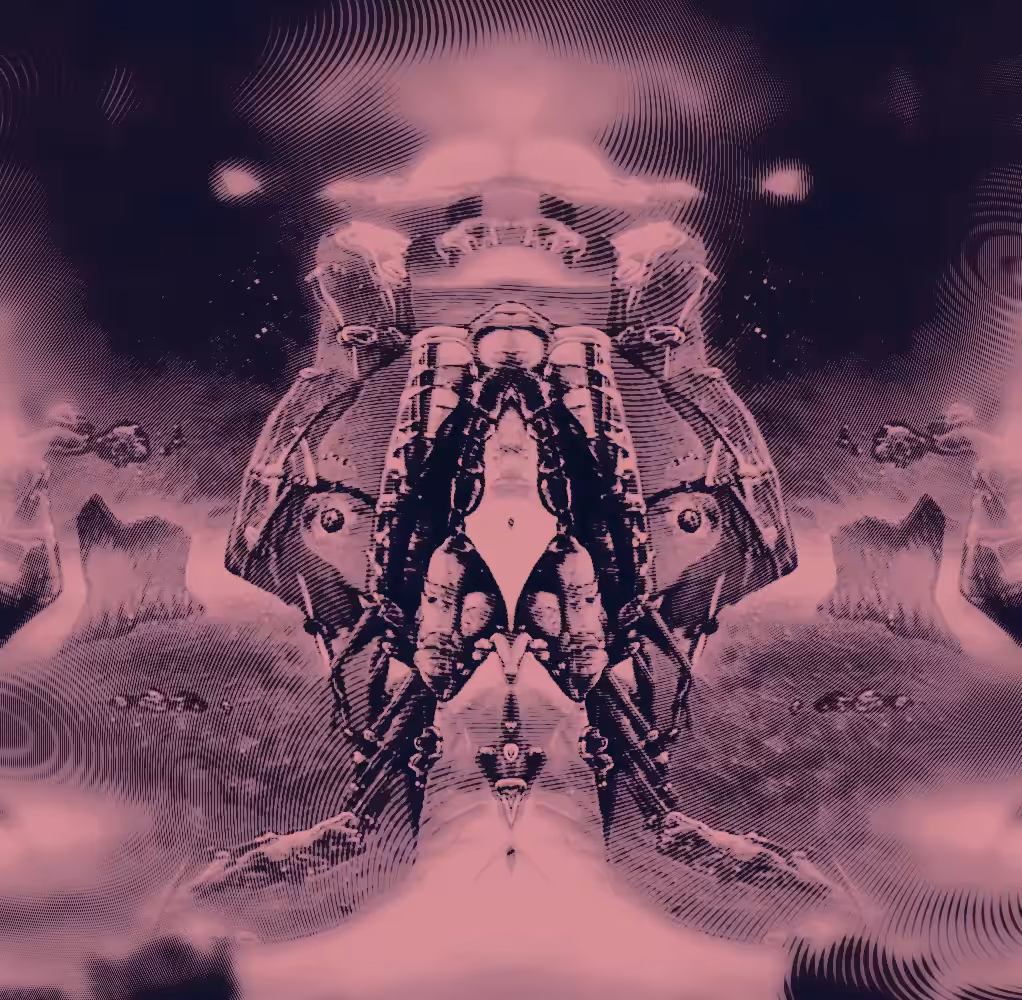 Huge Robot Presence with a Mushroom Head