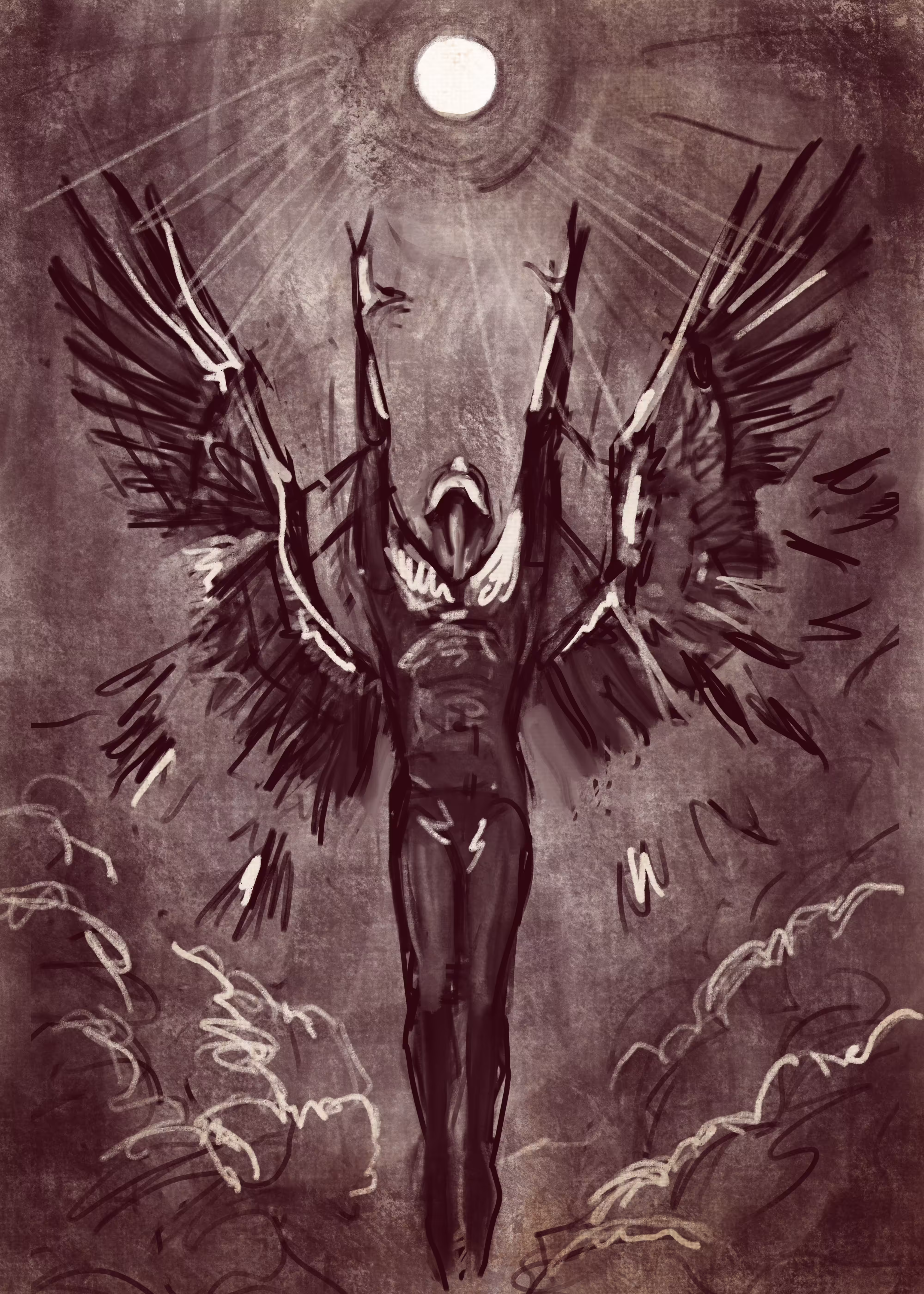 Icarus,  the process of creation