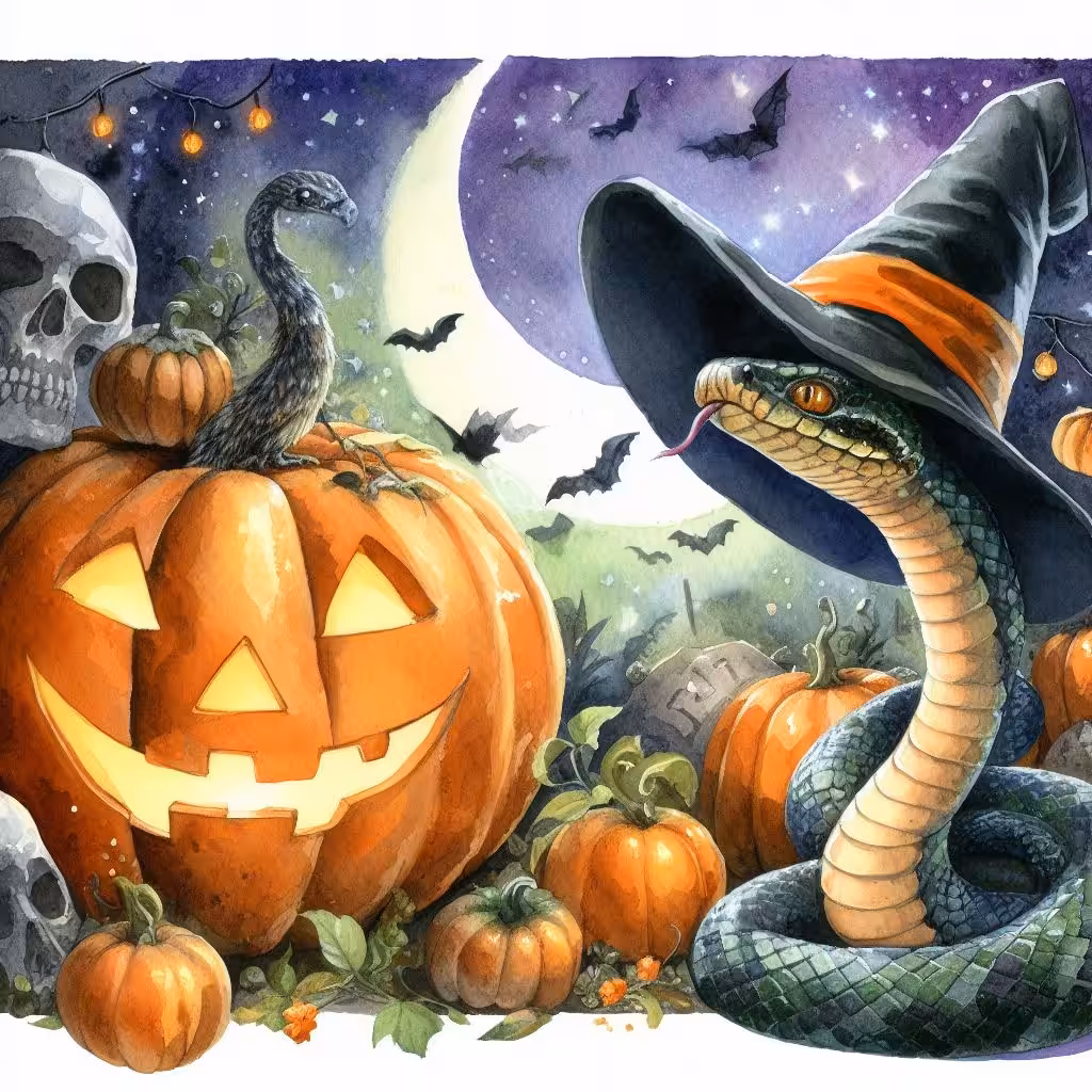 '' Halloweens with snake  ''  #02